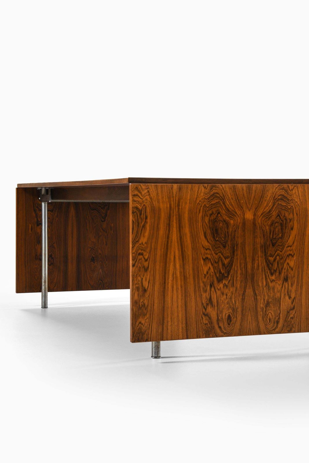 photo for sale Dining Table, Model At 319, In Rosewood And Steel By Hans J. Wegner, 1960s