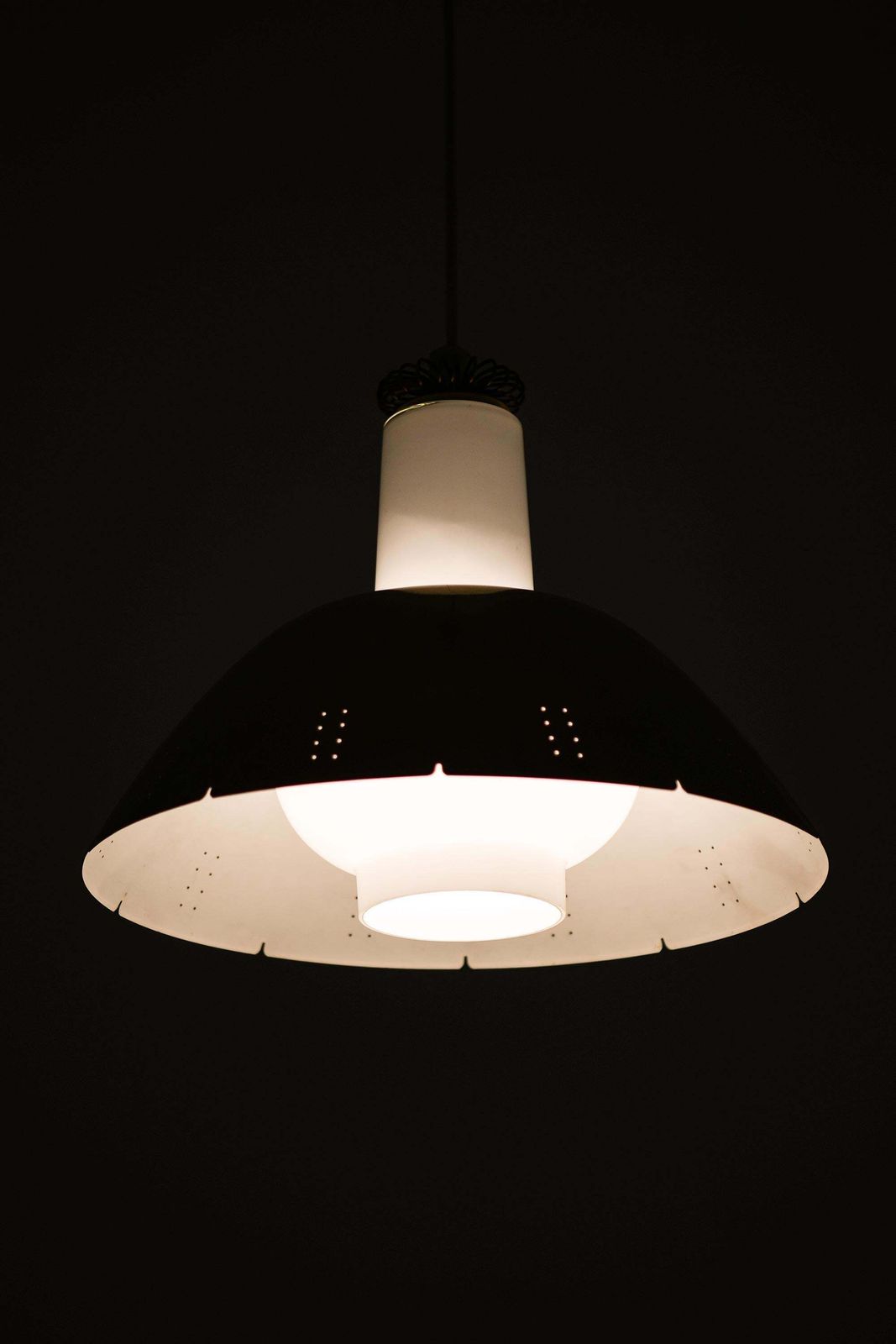 Pair Of Ceiling Lamps, Model K2 20, In Brass By Paavo Tynell, 1950s photo buy