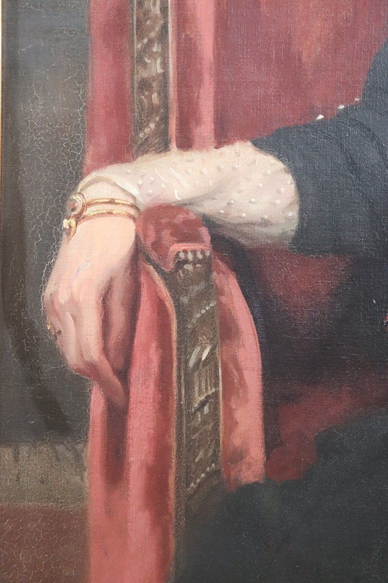 Portrait Of A Lady, Oil Painting On Canvas, 1913, Framed photo 5715.0