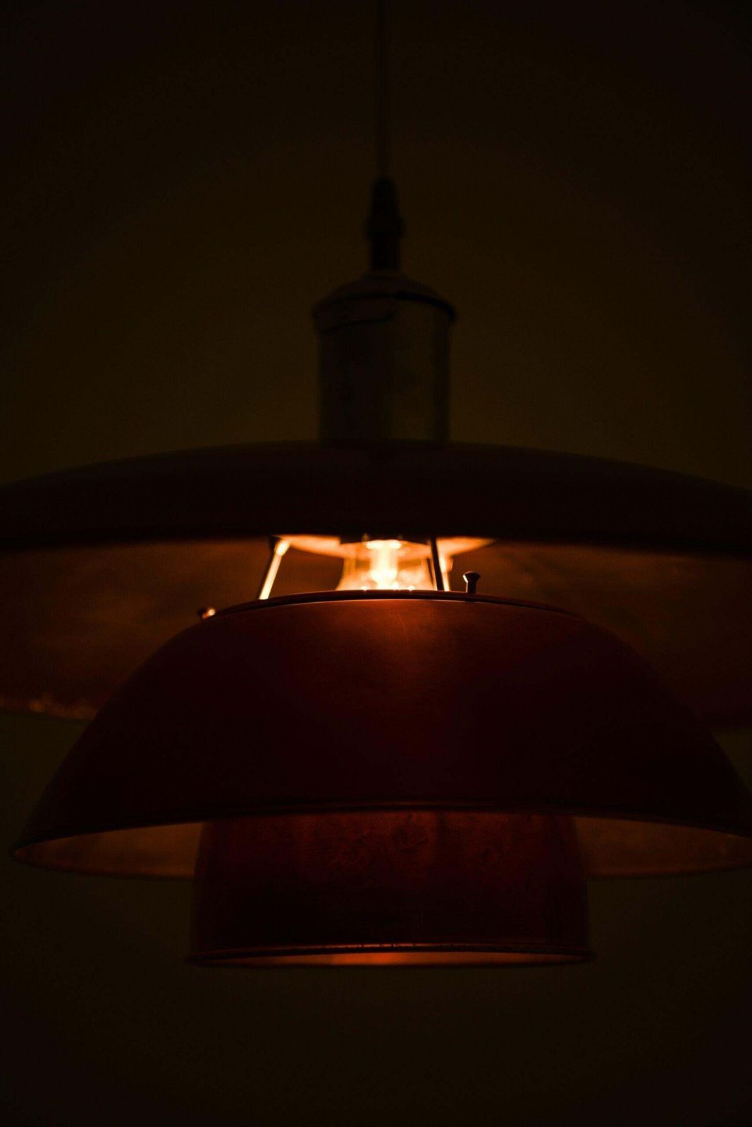41744.0 Ph 5/5 Ceiling Lamp In Copper And Nickel By Poul Henningsen, 1940s photo