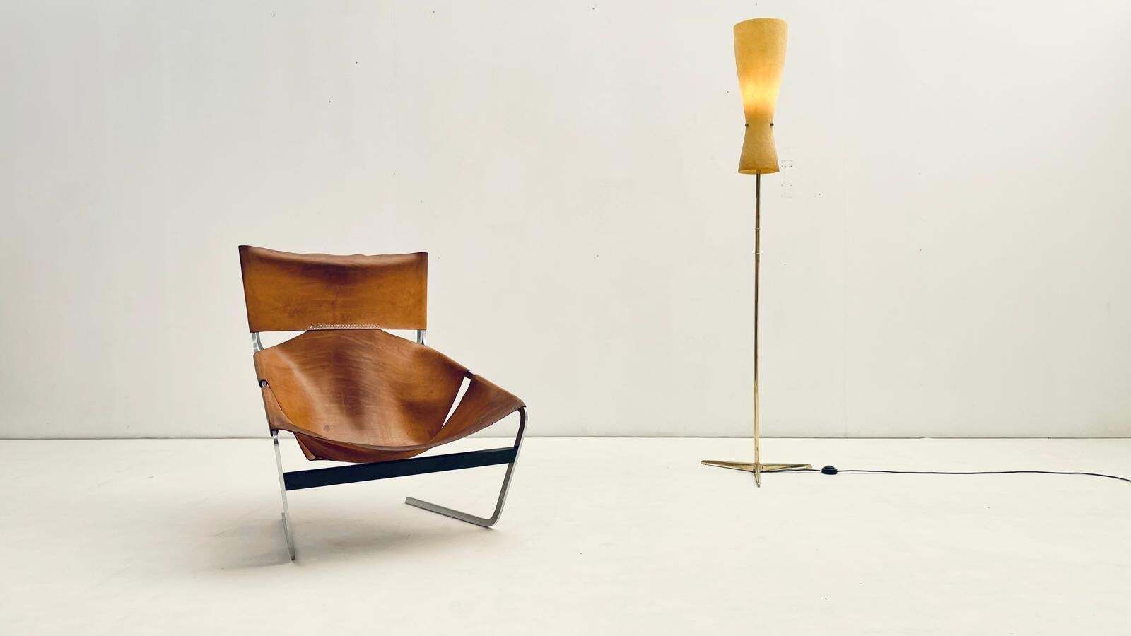 photo vintage 'F444'  Leather Lounge Chair By Pierre Paulin For Artifort