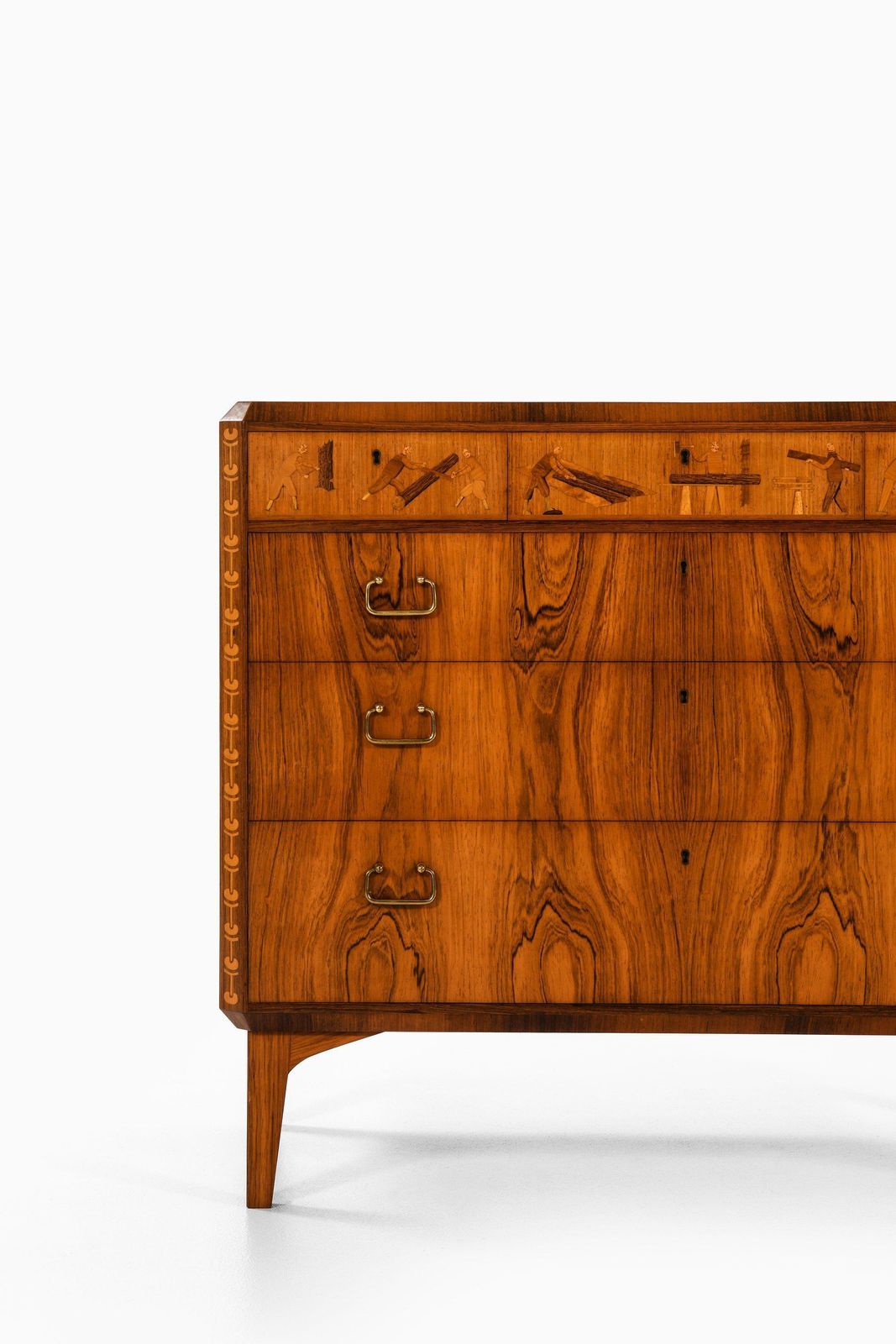 Bureau In Rosewood And Brass By Tage Lindgren, 1954 photo vinterior