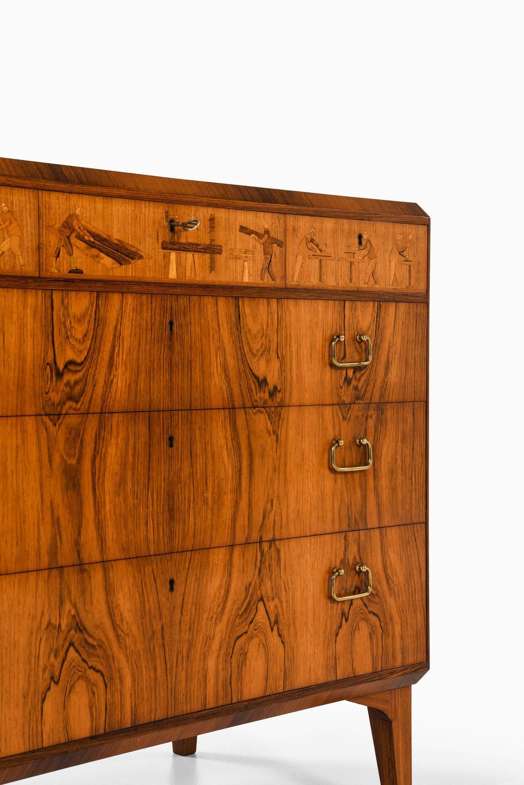 Bureau In Rosewood And Brass By Tage Lindgren, 1954 photo buy