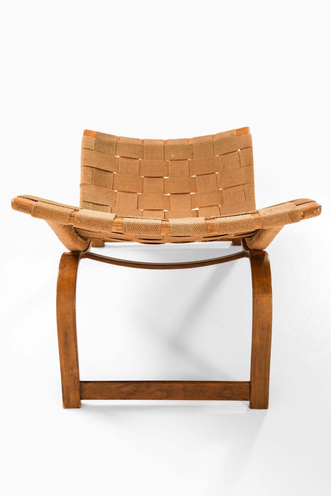 Early Lounge Chair In Stained Birch And Hemp Webbing By Bruno Mathsson, 1936 photo for sale