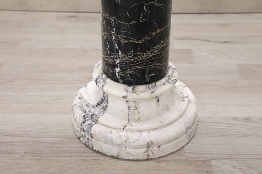 photo furniture Antique Black And White Marble Column, 1800s