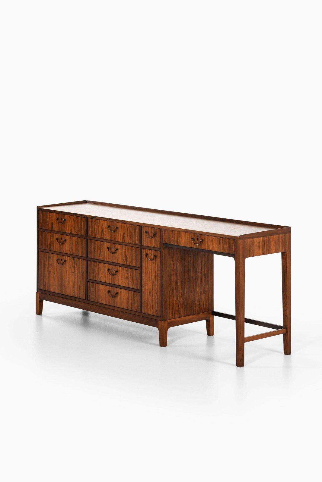 Dressing Table / Vanity / Bureau In Rosewood And Brass By Frode Holm, 1950's photo furniture