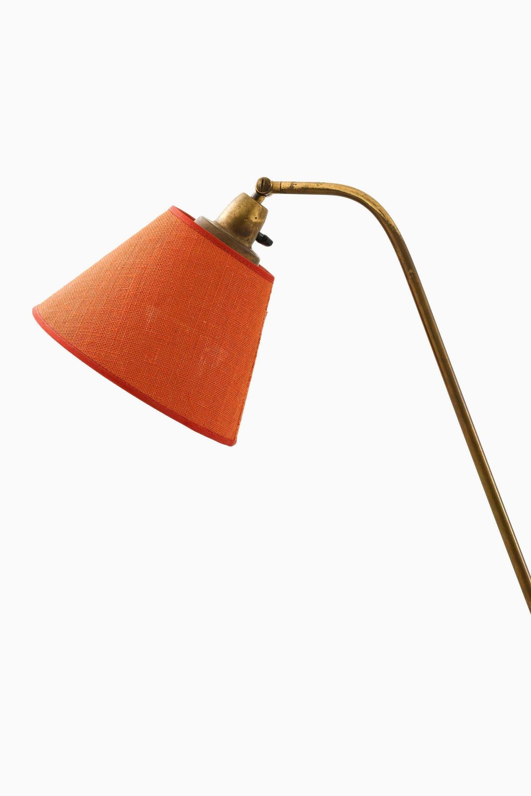 Floor Lamp In Brass And Lamp Shade By Hans Bergström, 1950's photo furniture