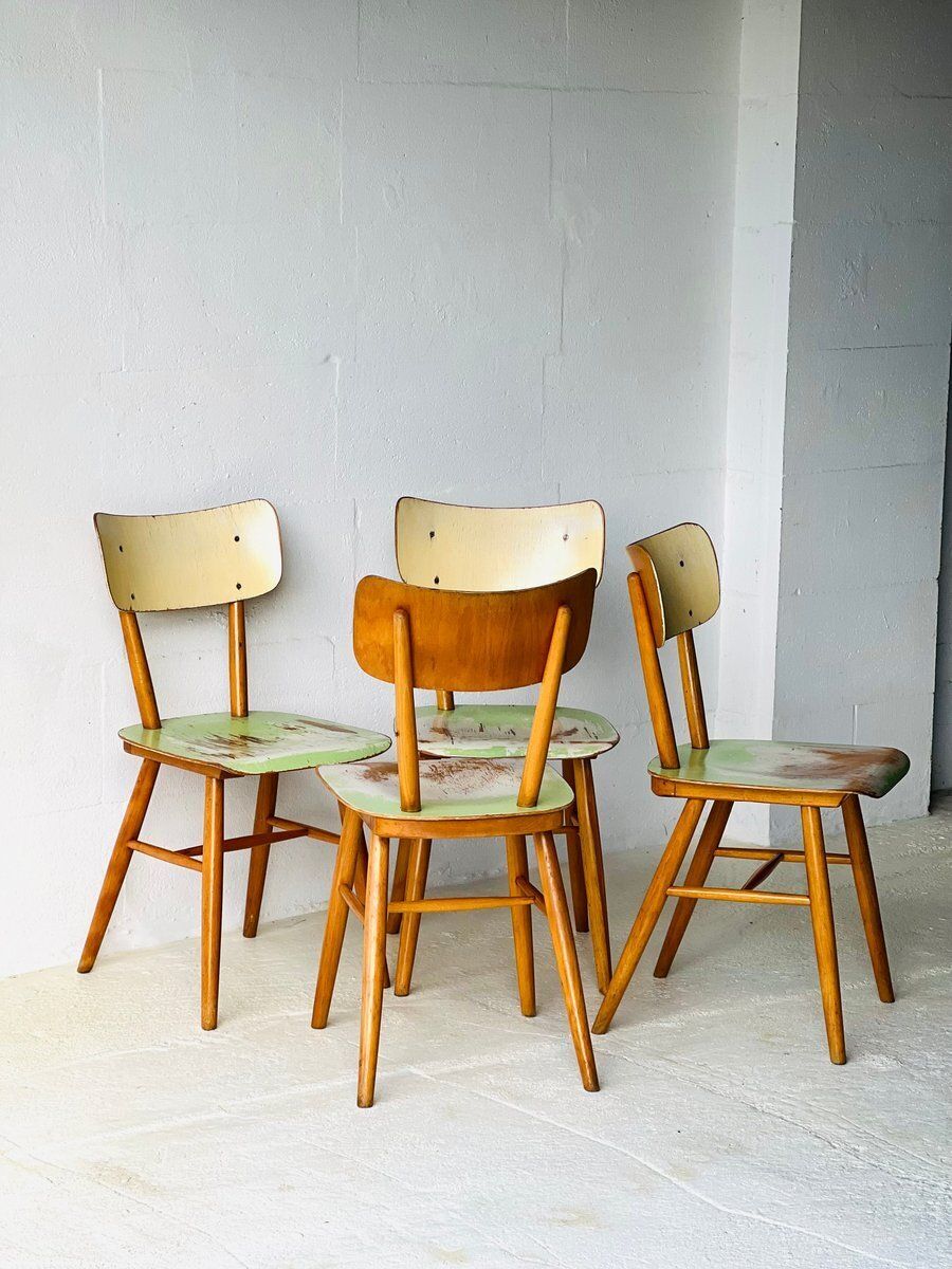 photo vinterior Eetkamerstoelen Van Ton, 1960, Set Van 4
