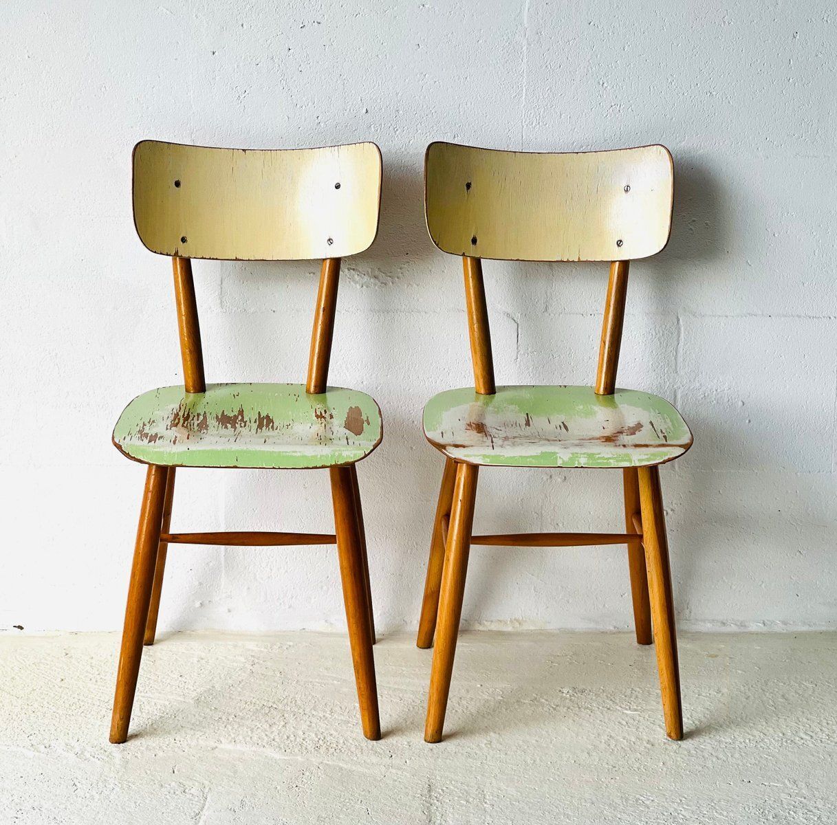 photo vintage Eetkamerstoelen Van Ton, 1960, Set Van 4