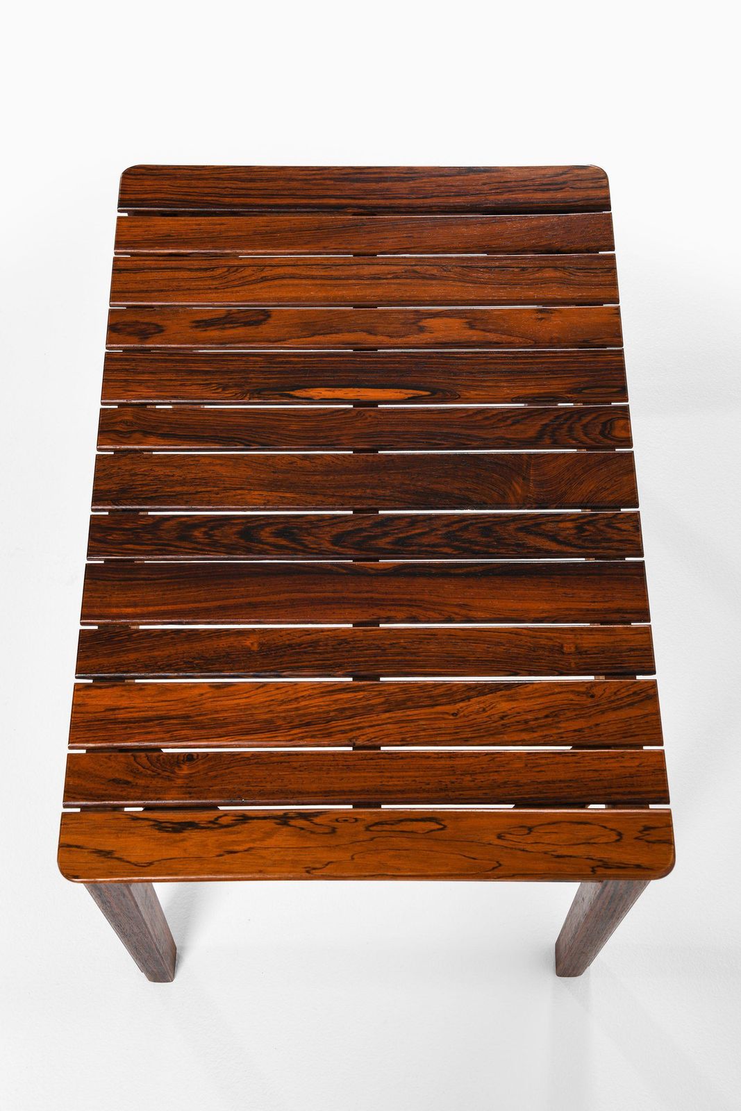 Pair Of Side Tables / Benches In Solid Rosewood, 1960's photo for sale