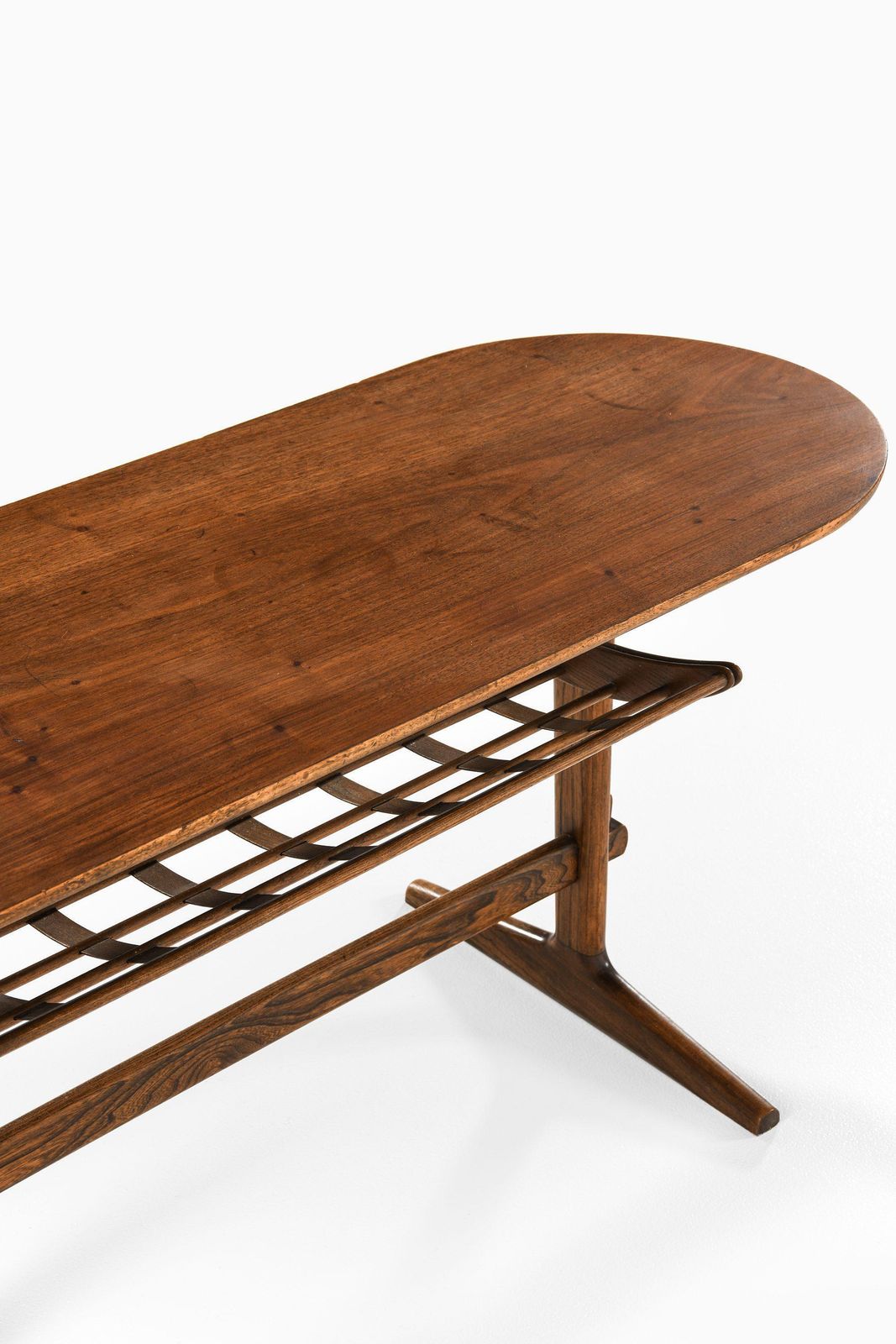 Coffee Table In Stained Elm By Frits Henningsen, 1950's photo for sale