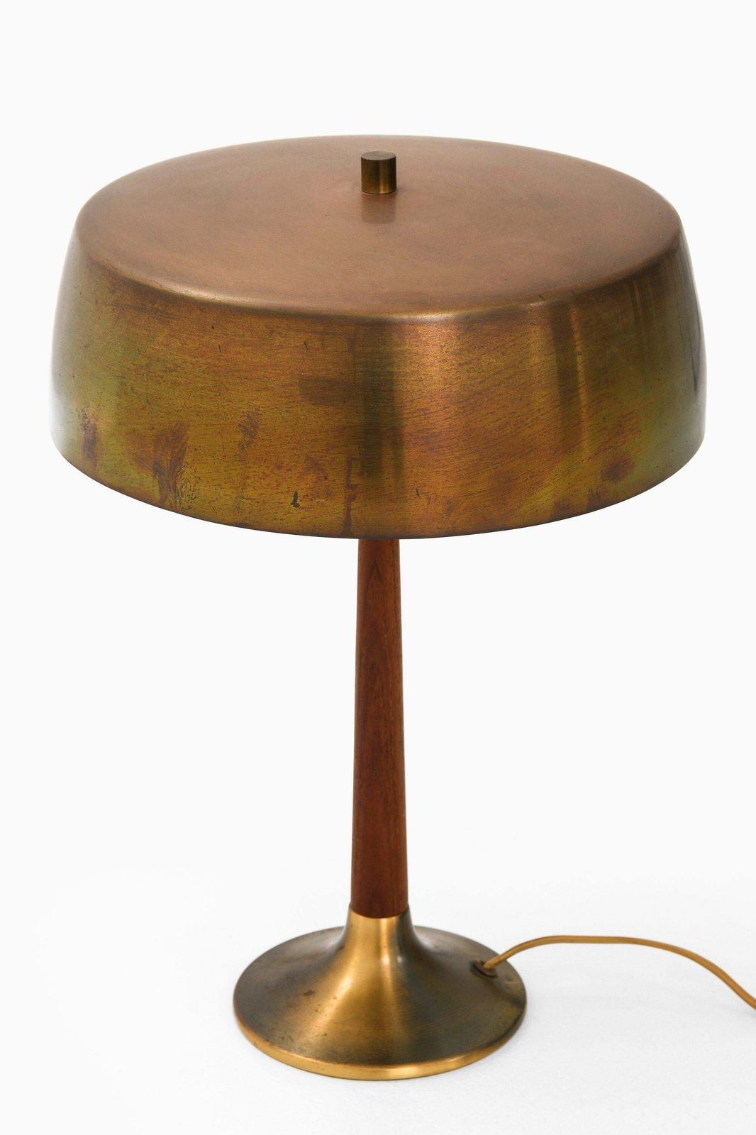 Table Lamp In Brass And Teak By Svend Aage Holm Sørensen, 1950's photo furniture