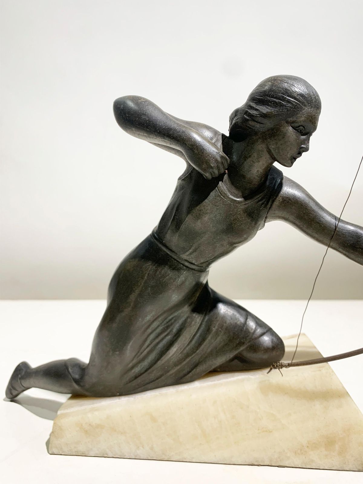 "Diana The Huntress" Art Deco Sculpture, Circa 1930's photo vintage