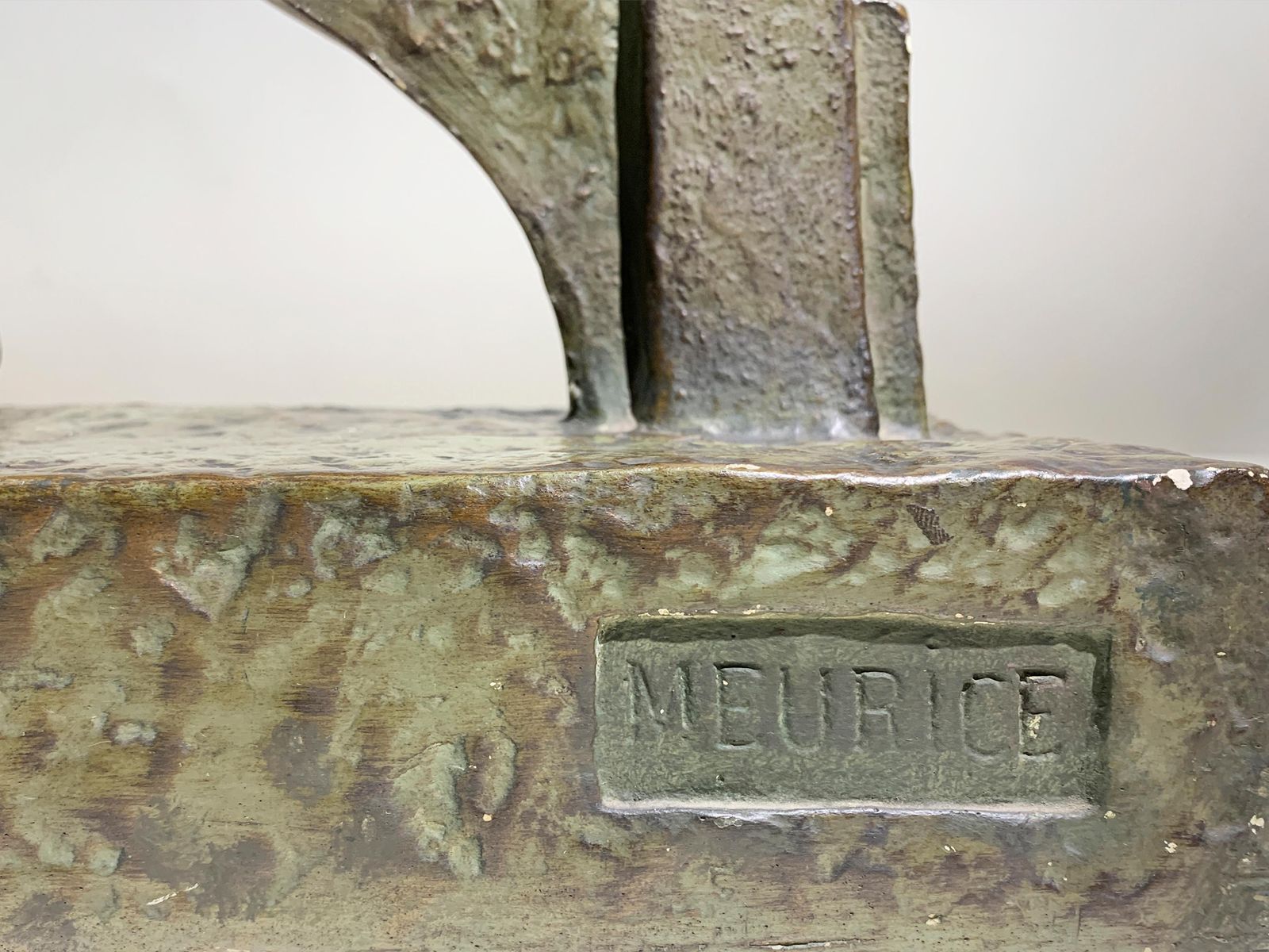 Art Deco Sailor Patinated Bronze Sculpture Signed "Meurice", Circa 1940's photo Art