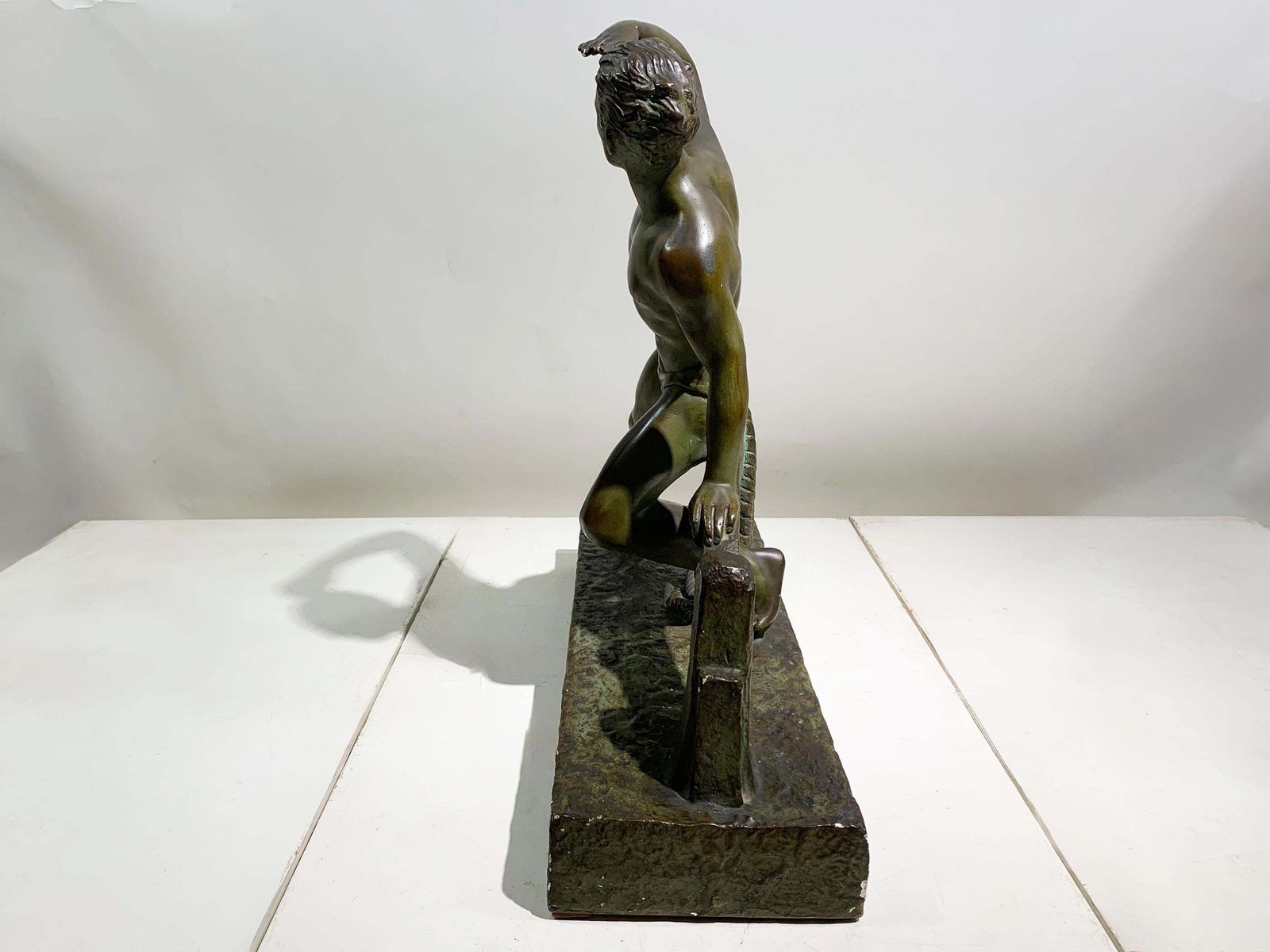 Art Deco Sailor Patinated Bronze Sculpture Signed "Meurice", Circa 1940's photo 3643.0