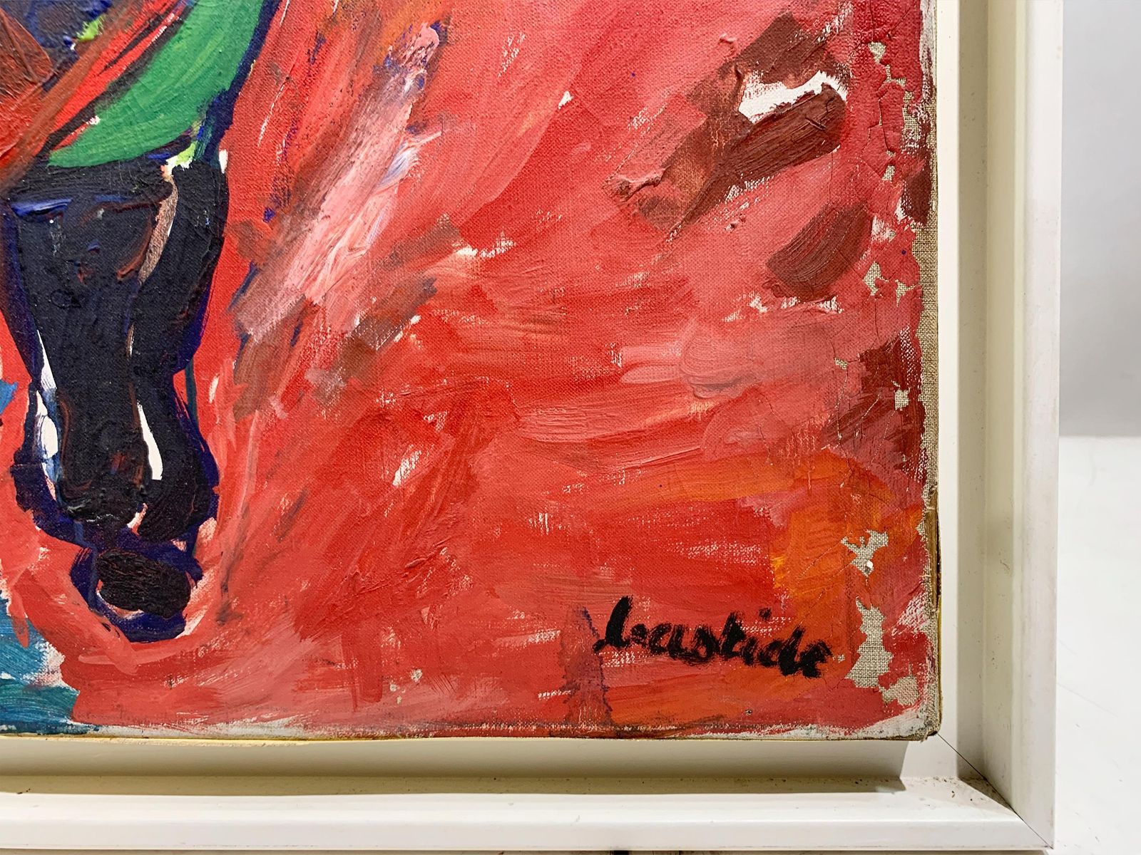 Mid 20th Century Bold Expressionist Portrait Of A Seated Woman, Signed 'Bastide' photo buy