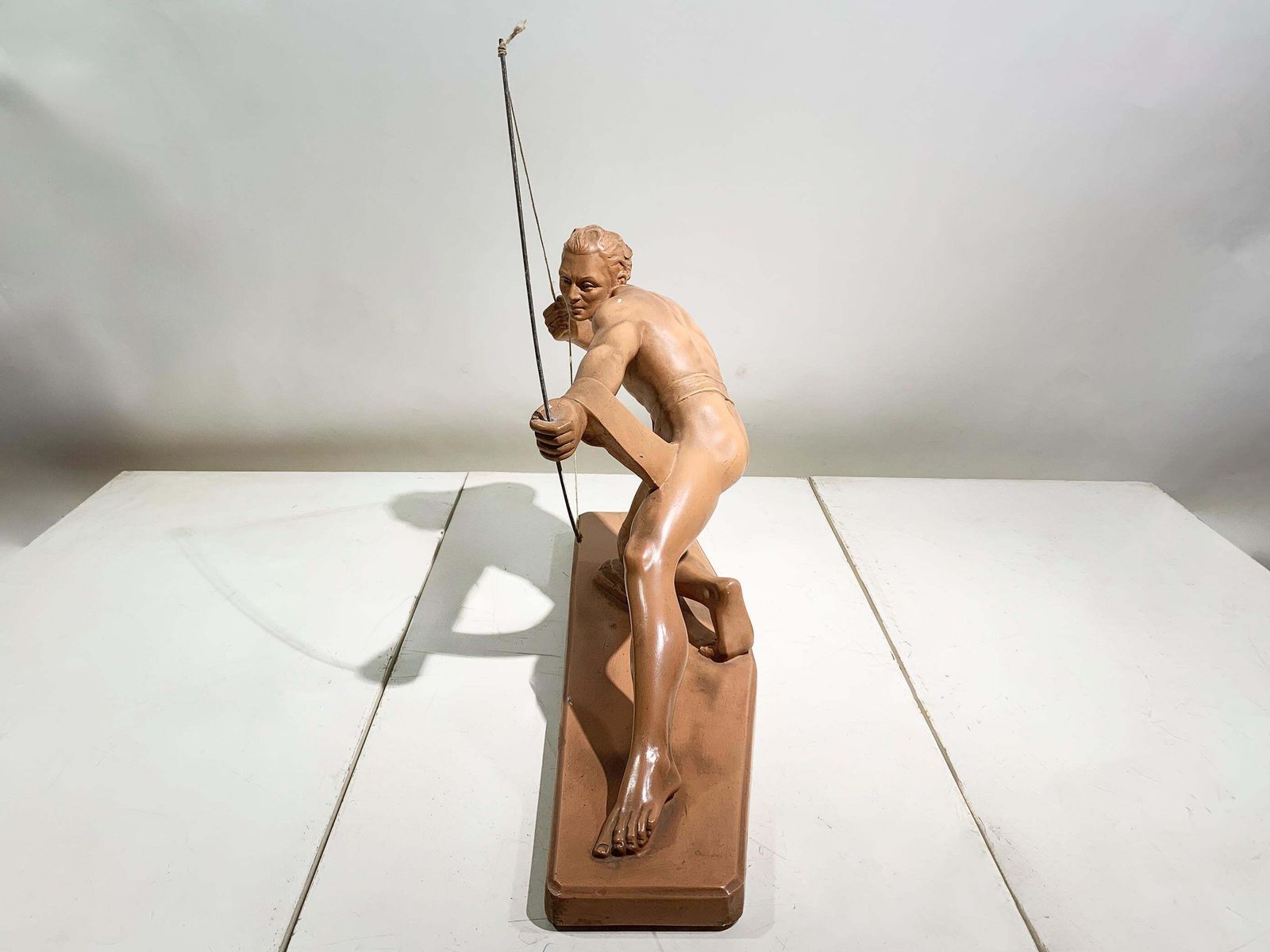 Art Deco Archer Sculpture In Terracotta Attributed Salvatore Melani, Circa 1920s photo Art