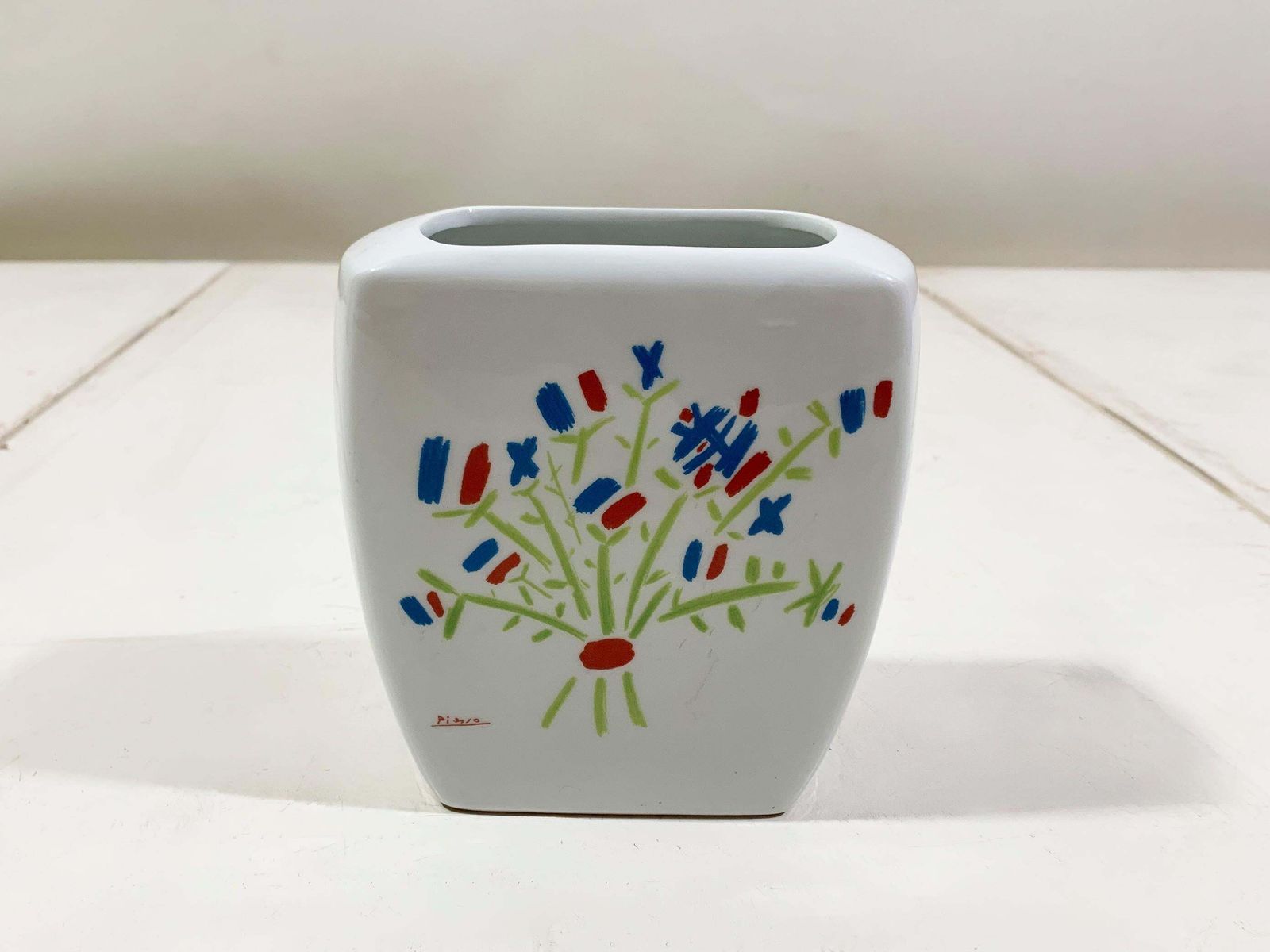 Set Of Picasso Licensed Tognana Porcelain Bottle And Vase, For Mmi, Italy photo furniture