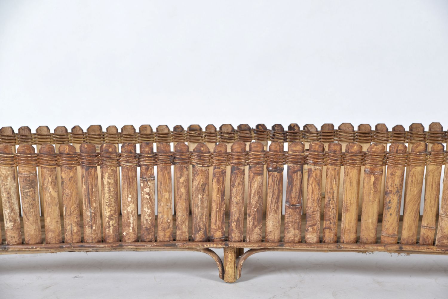 photo furniture Midcentury Long Bamboo Rattan Planter Windowbox Jardiniere Tiki 1950s