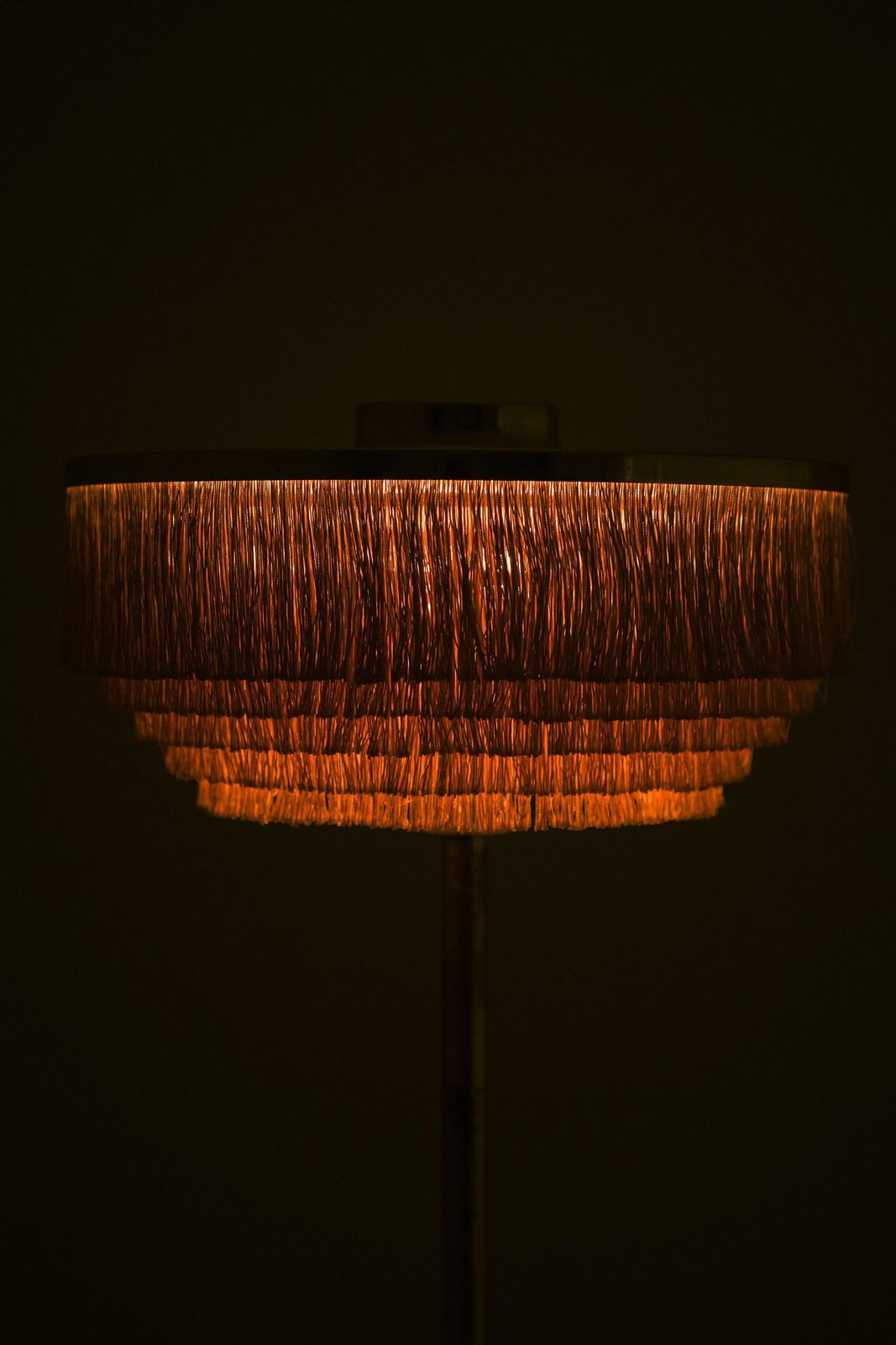 Table Lamp In Brass And Silk Fringes By Hans Agne Jakobsson, 1950's photo vinterior