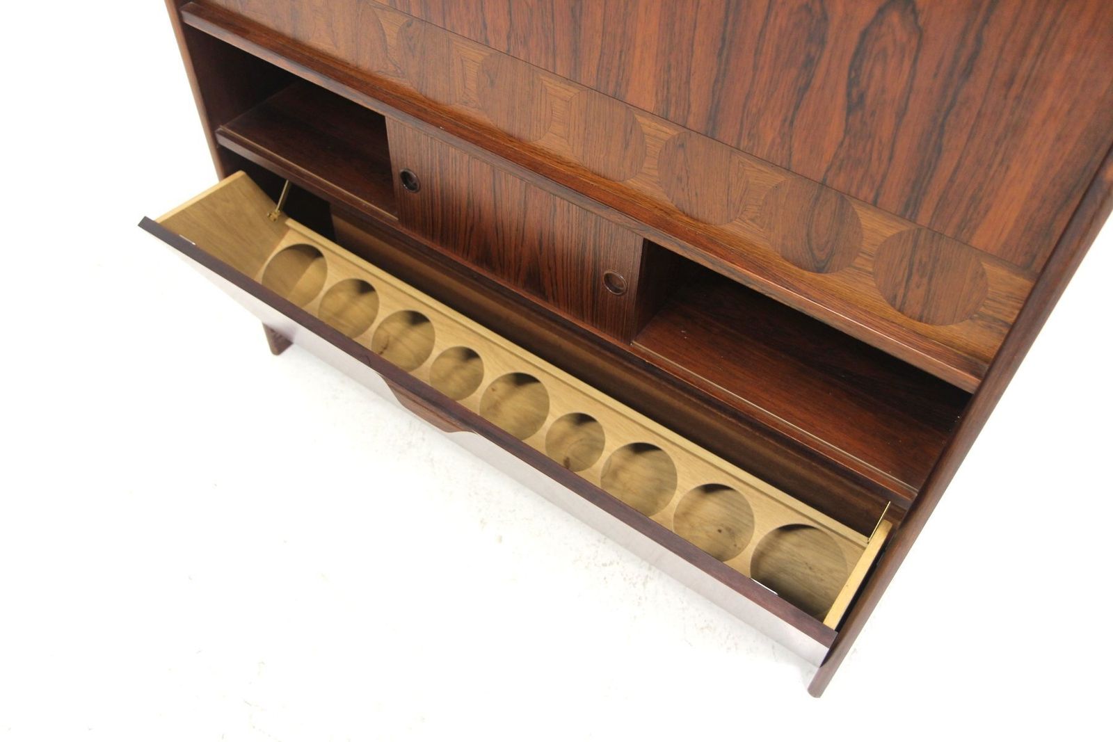 photo for sale Bar Cabinet And Stools Sk 661 By Johannes Andersen, 1960, Set Of 3