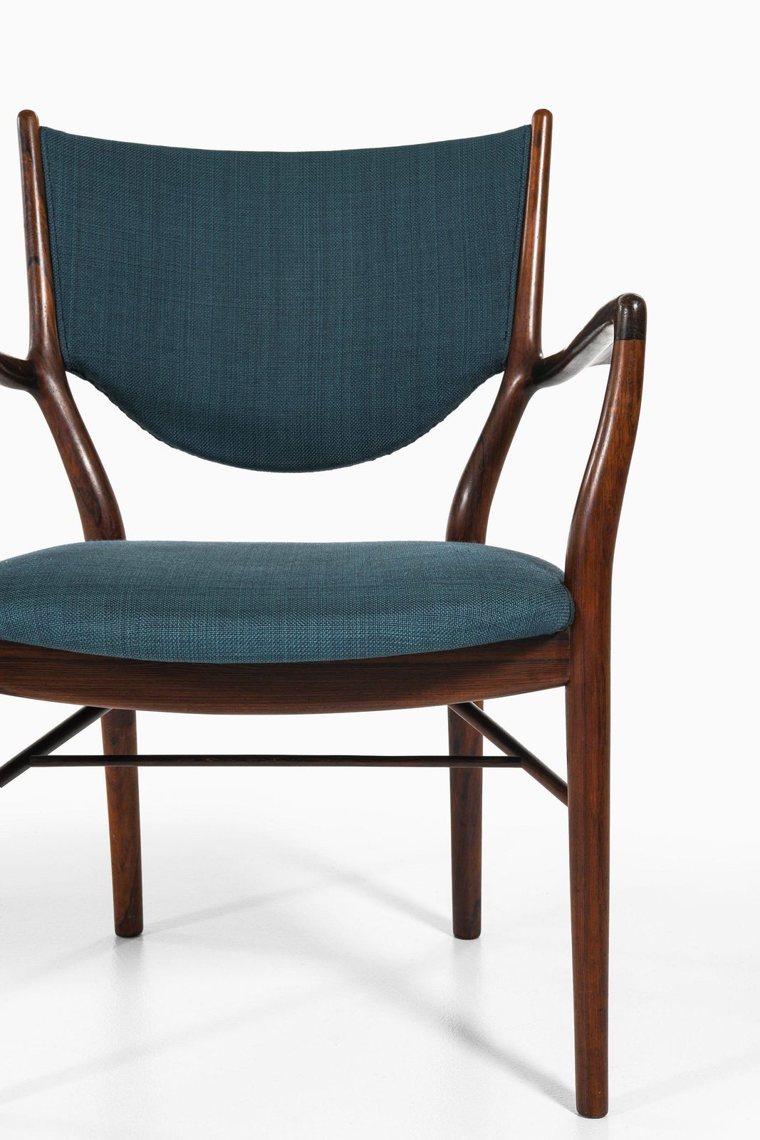 Pair Of Armchairs In Rosewood And Original Fabric By Finn Juhl, 1946 photo 38399.0