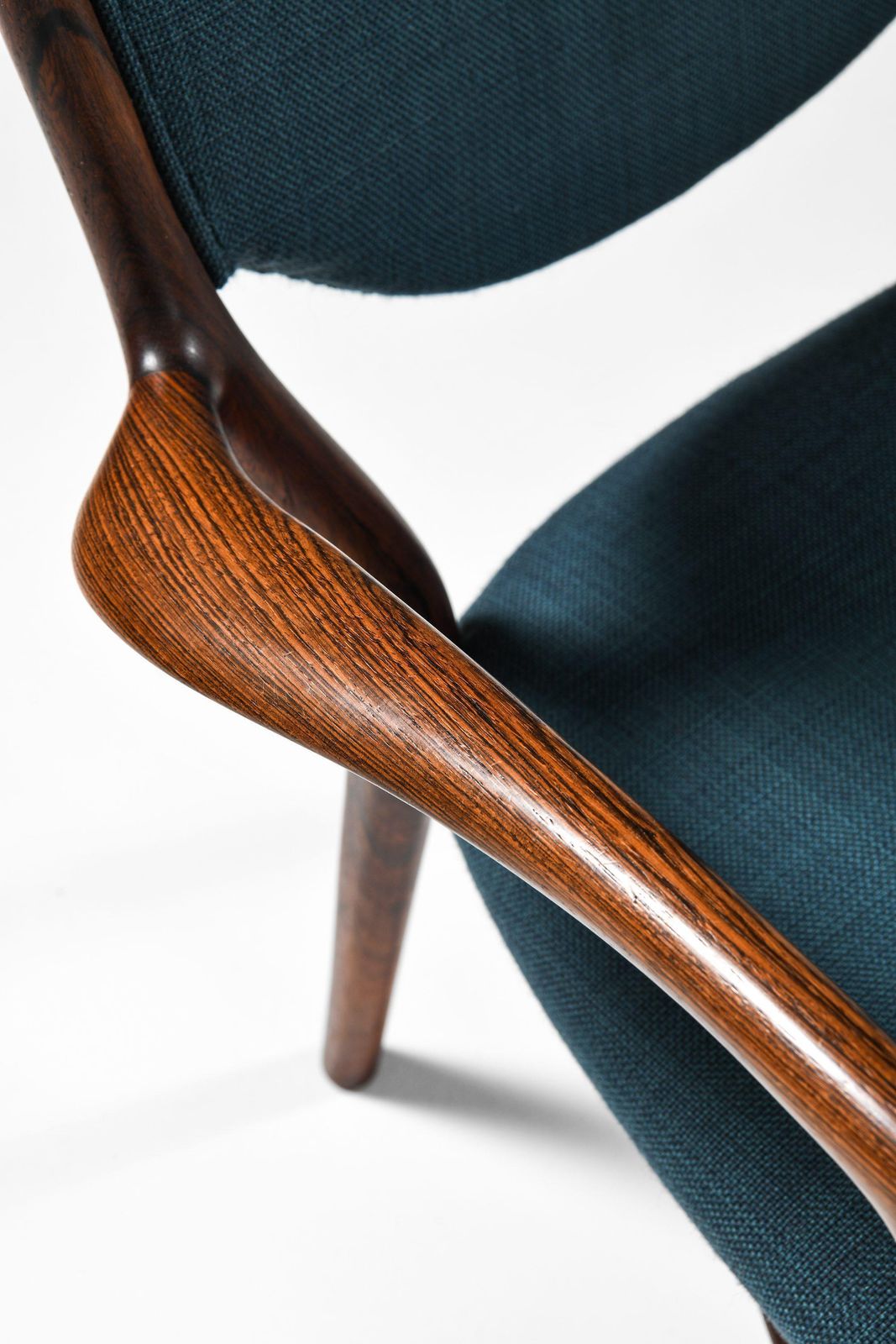 Pair Of Armchairs In Rosewood And Original Fabric By Finn Juhl, 1946 photo vintage