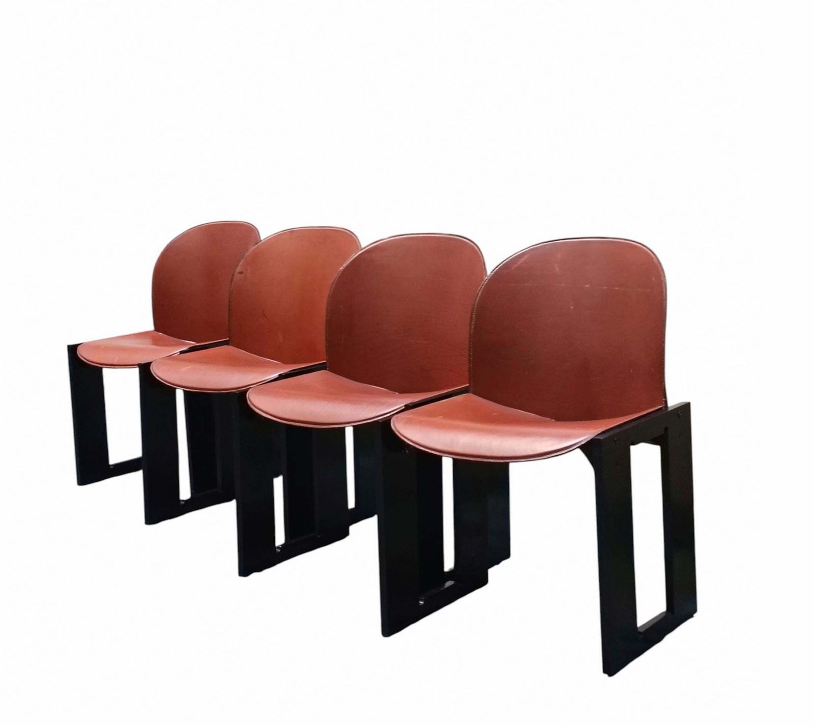 Afra & Tobia Scarpa For B&B Italia Set Of 4 "Dialogo" Chairs, Italy 1970s photo for sale