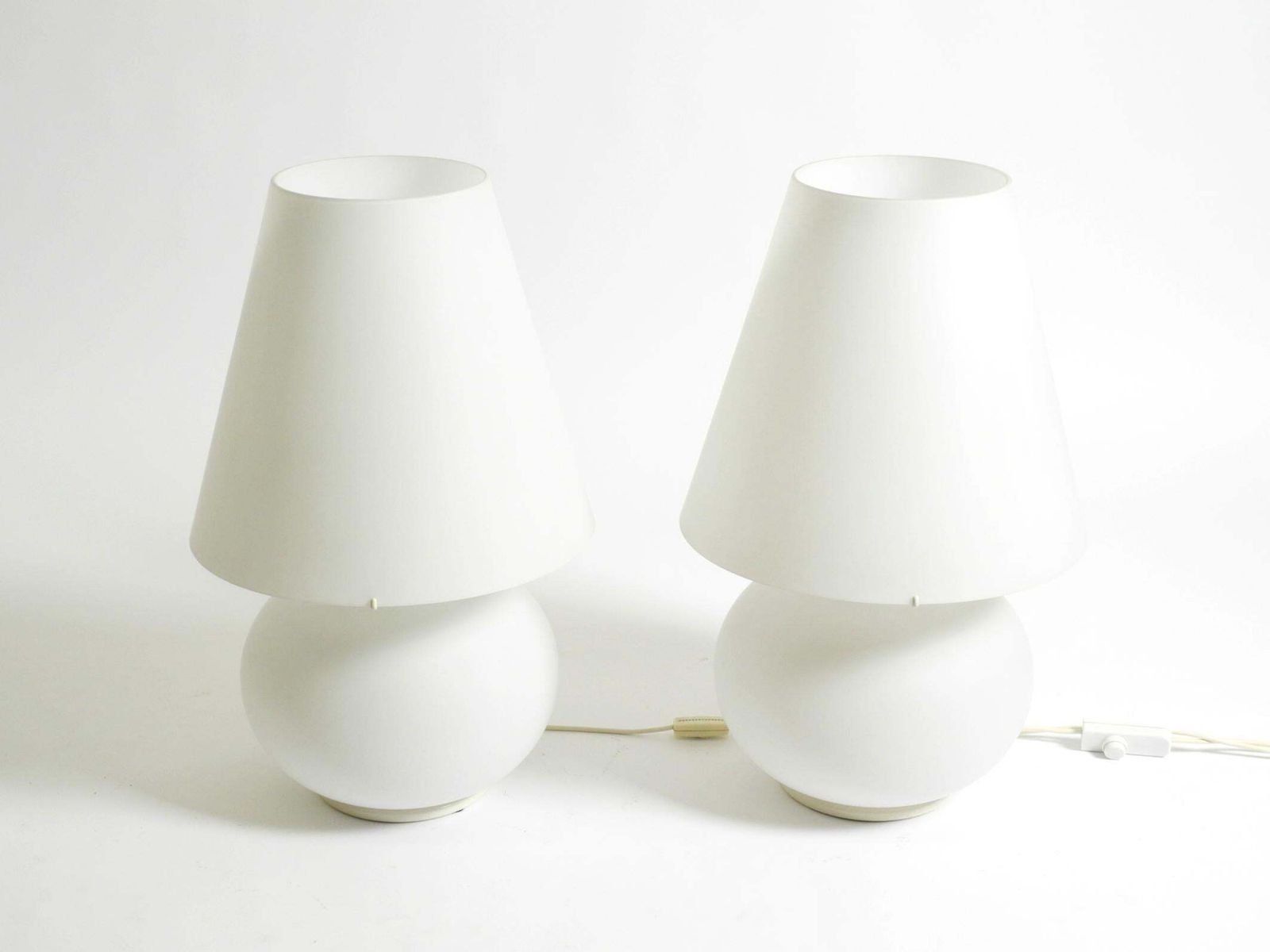 Two Large 1980s Leucos Paralume Table Lamps, Made In Italy  Height 73 Cm  28.7 photo furniture