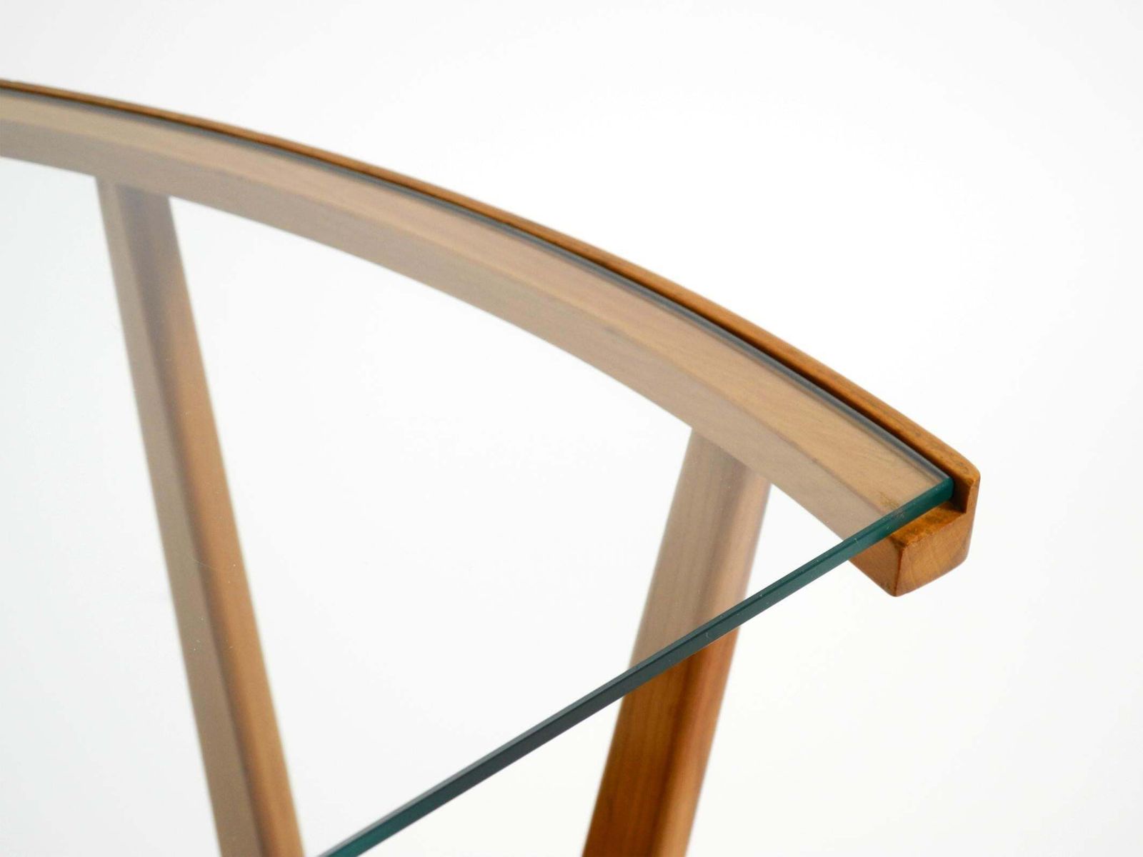 photo buy Mid Century Modern Side Table With Magazine Rack, Made Of Ash Wood And Glass