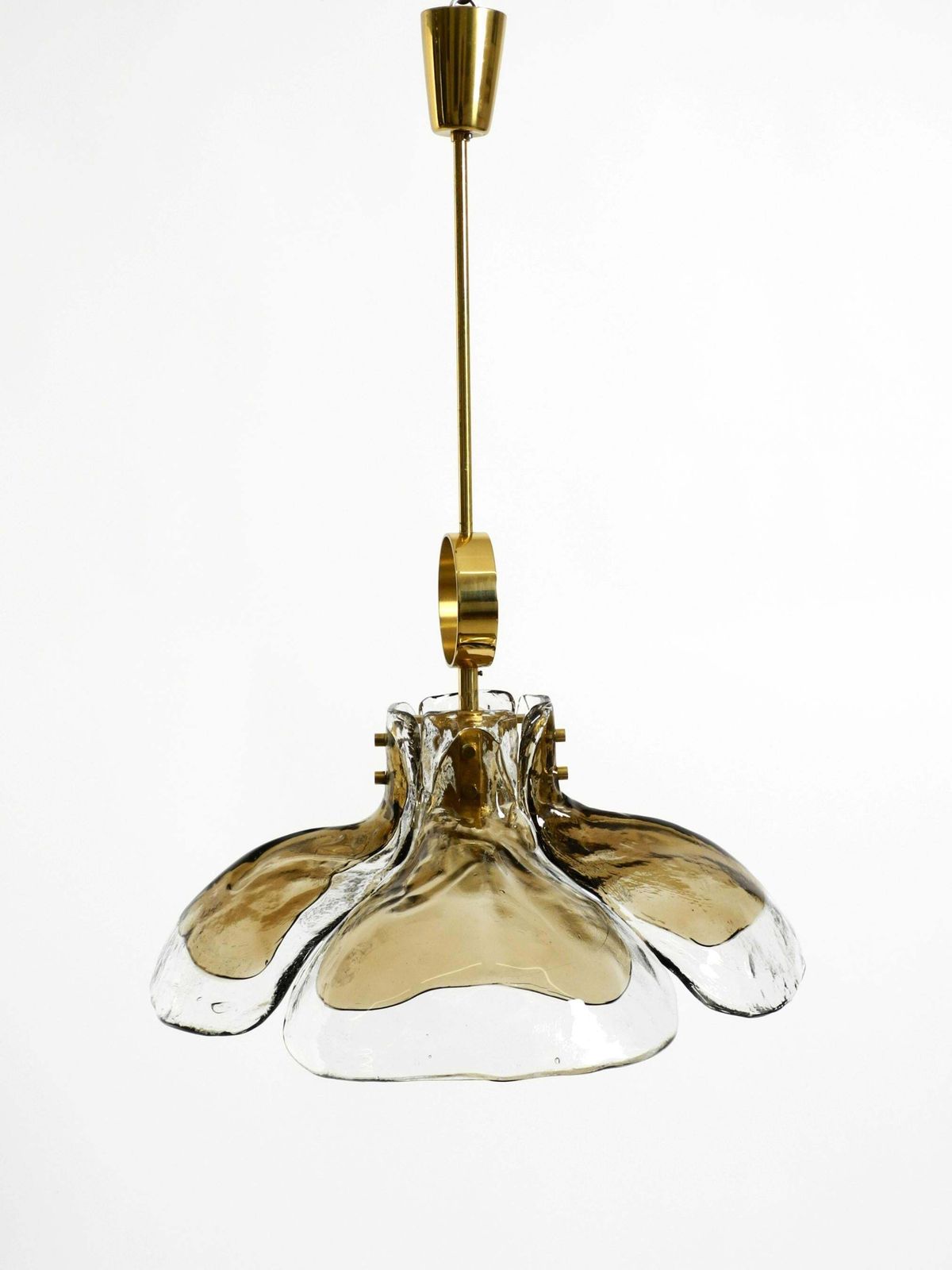 Beautiful 1960s J.T. Kalmar Franken Heavy Murano Glass Floral Ceiling Lamp photo for sale