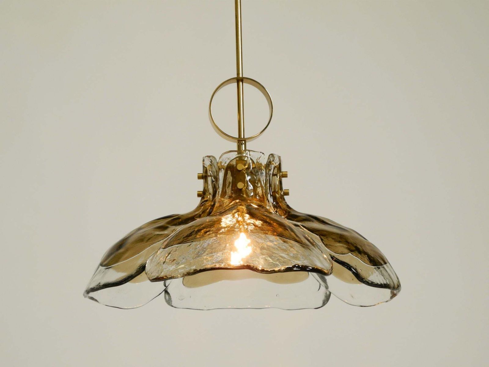 1989.0 Beautiful 1960s J.T. Kalmar Franken Heavy Murano Glass Floral Ceiling Lamp photo