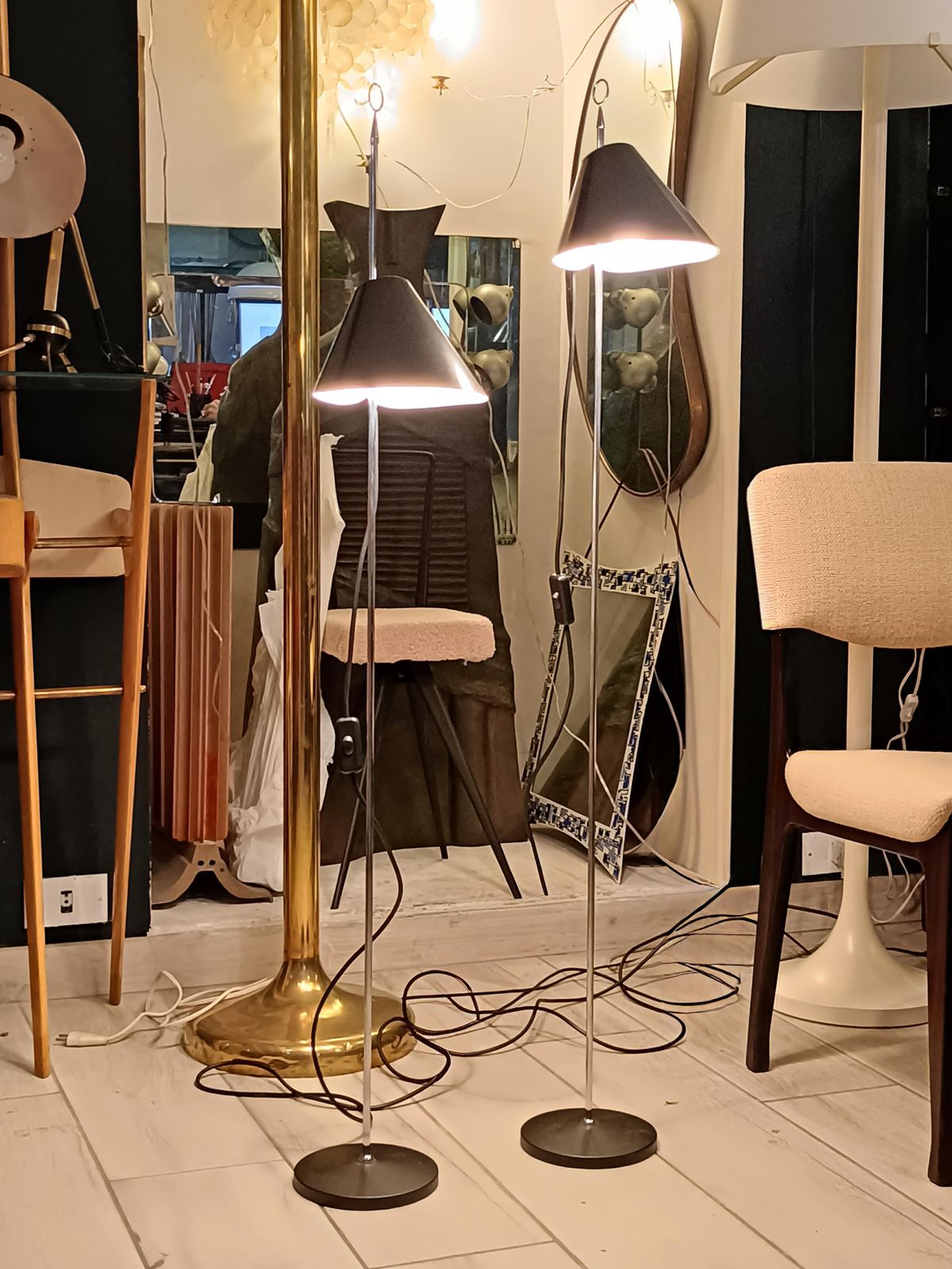 Luigi Caccia Dominioni For Azucena Floor Lamp "Monachella," Italy 1990s photo buy
