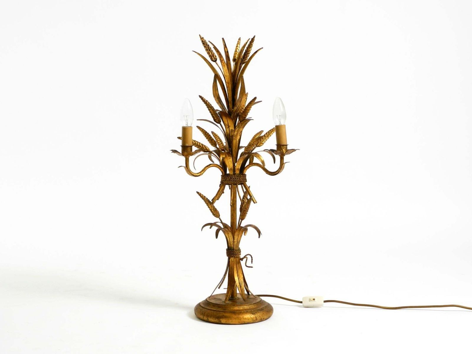 Beautiful 1970s Floral Table Lamp By Hans Kögl In The Shape Of A Wheat Sheaf photo furniture