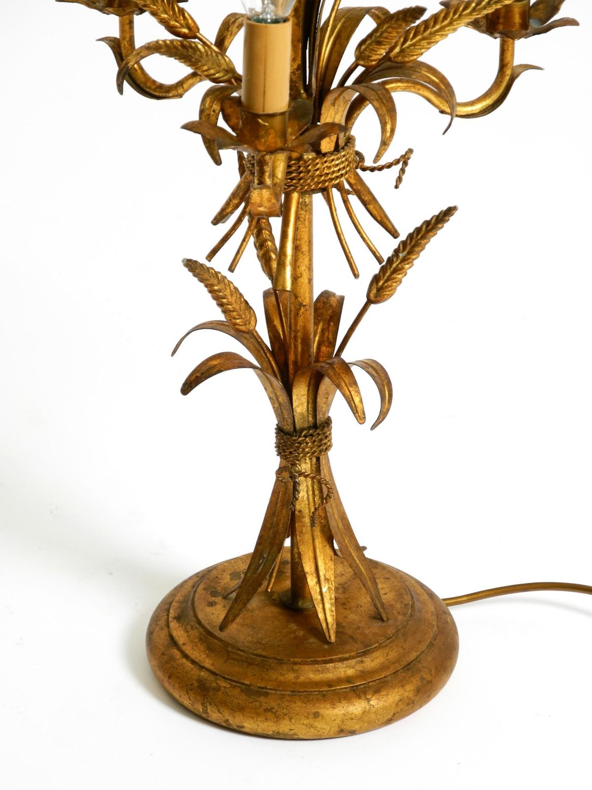 Beautiful 1970s Floral Table Lamp By Hans Kögl In The Shape Of A Wheat Sheaf photo buy