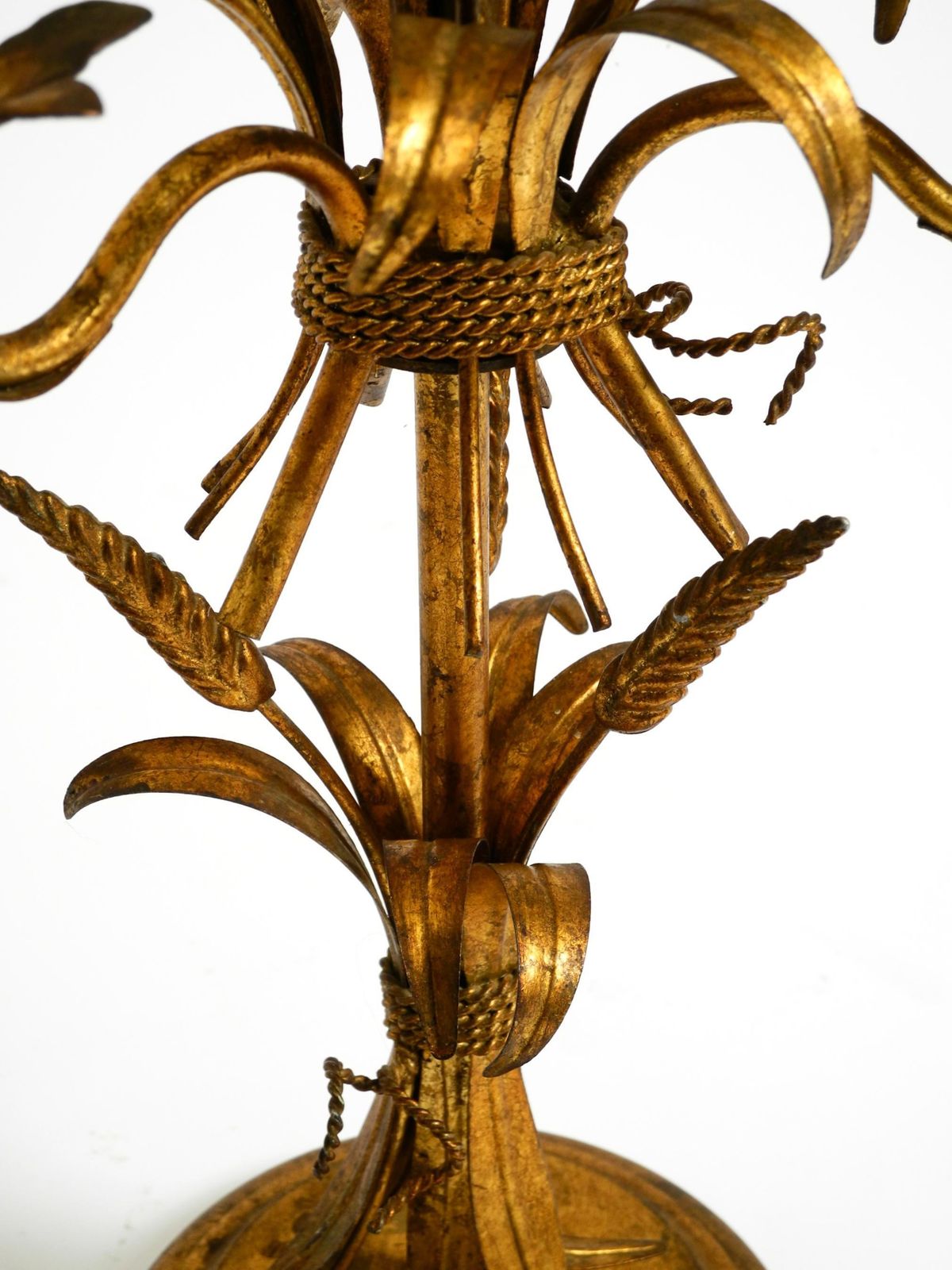 Lighting Beautiful 1970s Floral Table Lamp By Hans Kögl In The Shape Of A Wheat Sheaf photo