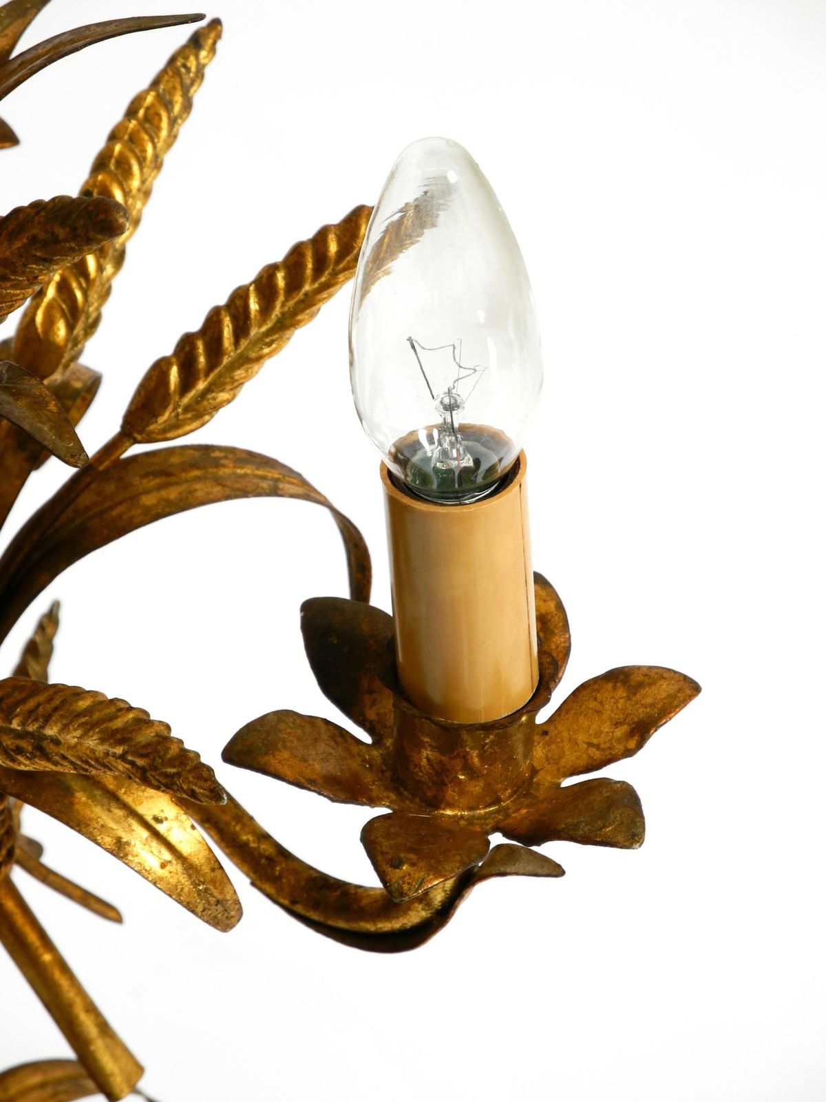 1423.0 Beautiful 1970s Floral Table Lamp By Hans Kögl In The Shape Of A Wheat Sheaf photo