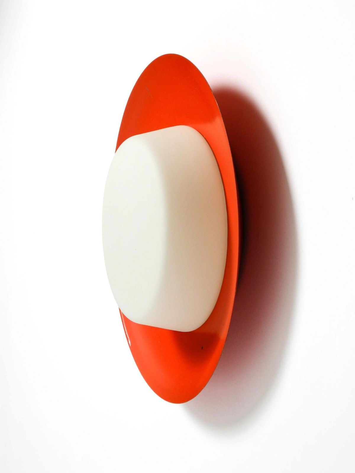 50s Wall Or Ceiling Lamp Made Of Glass With Metal Reflector From Kaiser Leuchten photo 716.0