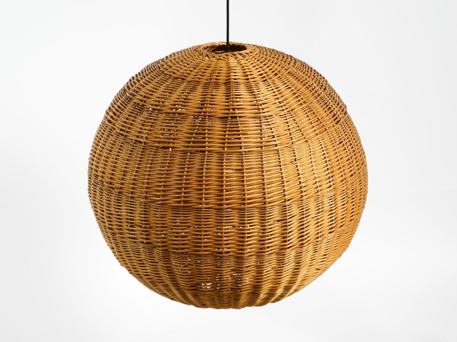 Original Xxl Rattan Ball Pendant Lamp  Mid Century Modern  ø 66 Cm  26" photo for sale