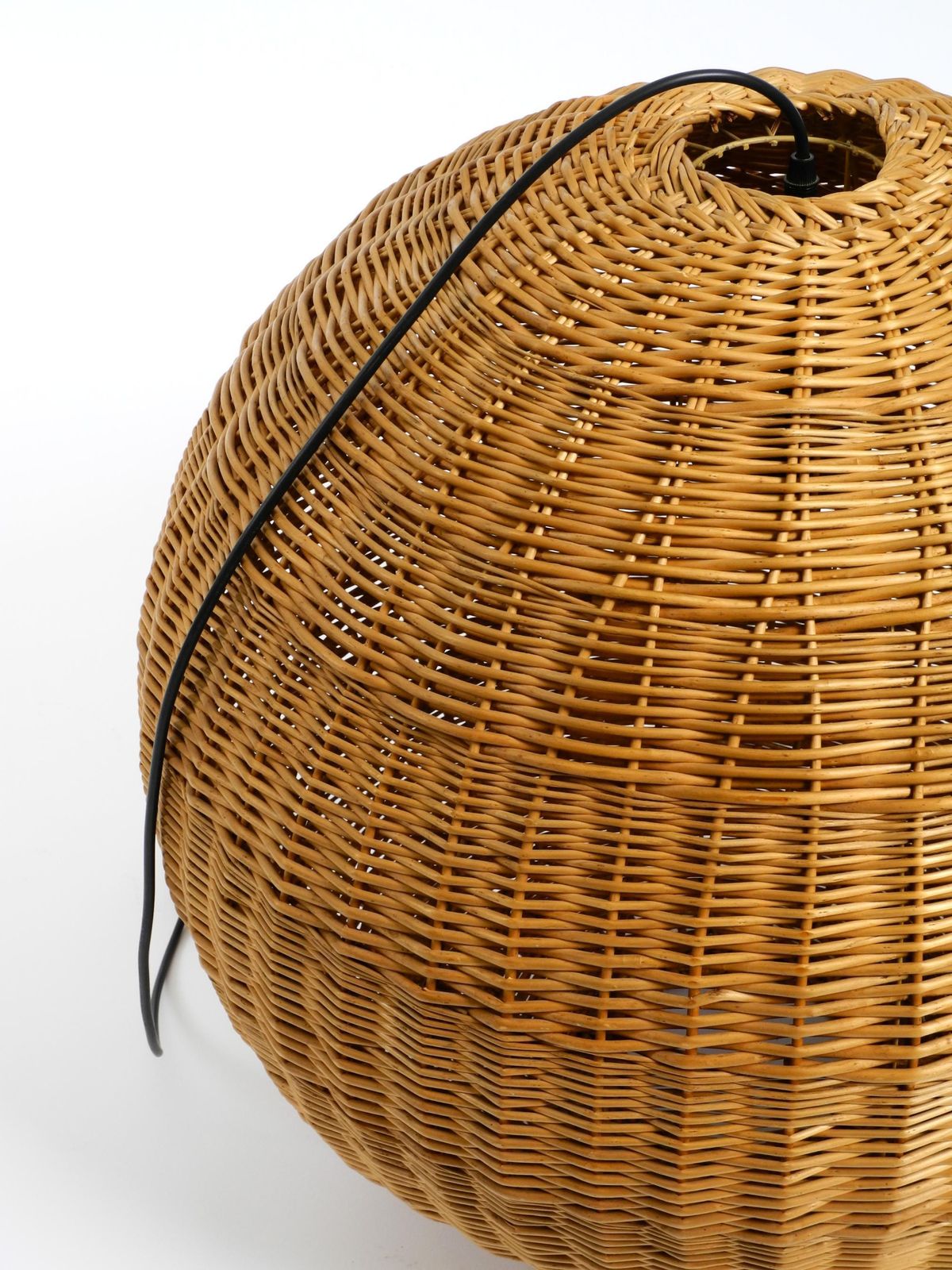 Lighting Original Xxl Rattan Ball Pendant Lamp  Mid Century Modern  ø 66 Cm  26" photo