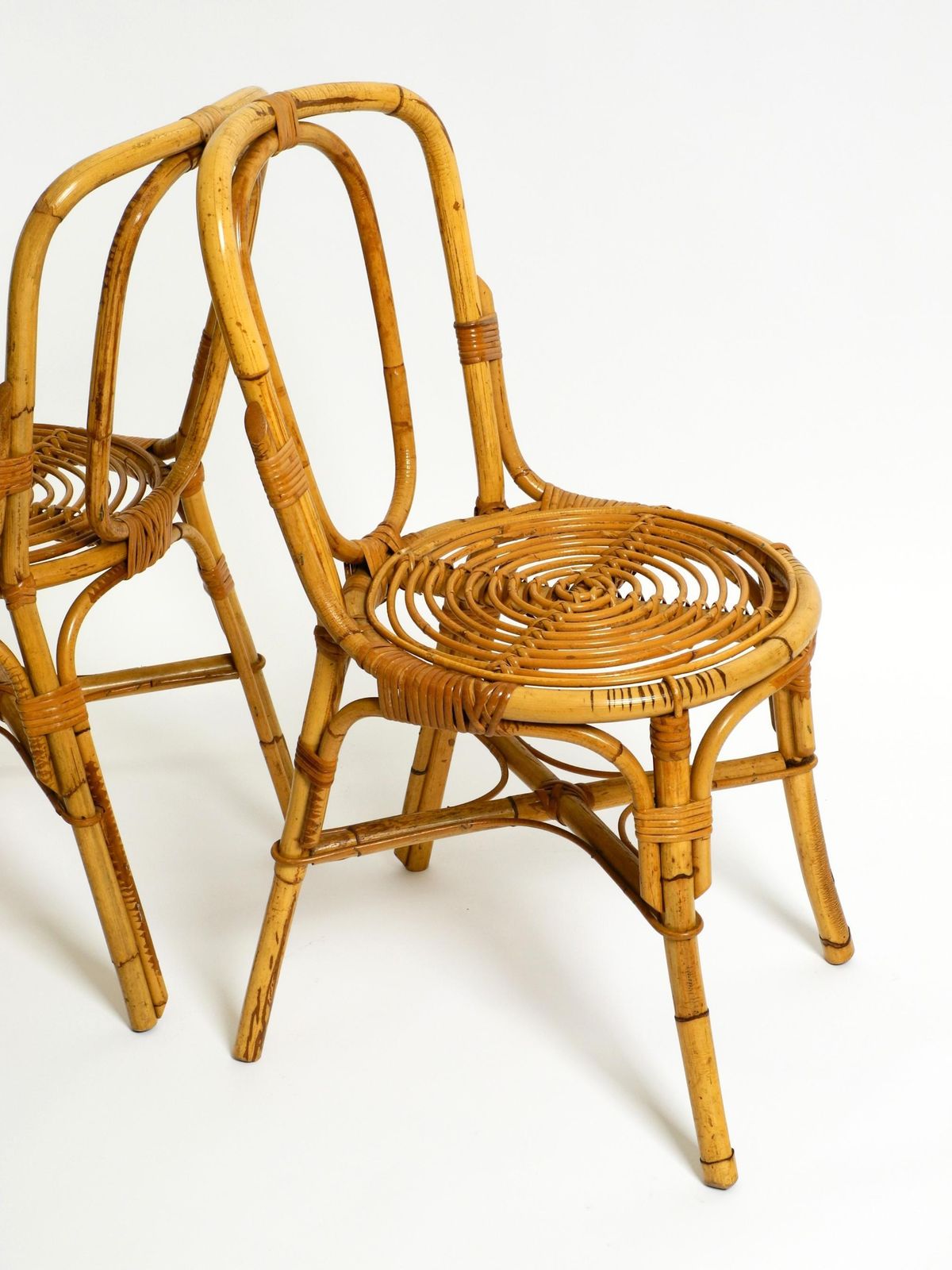 photo buy Pair Of Very Beautiful Rare Original 1960s Italian Bamboo Chairs