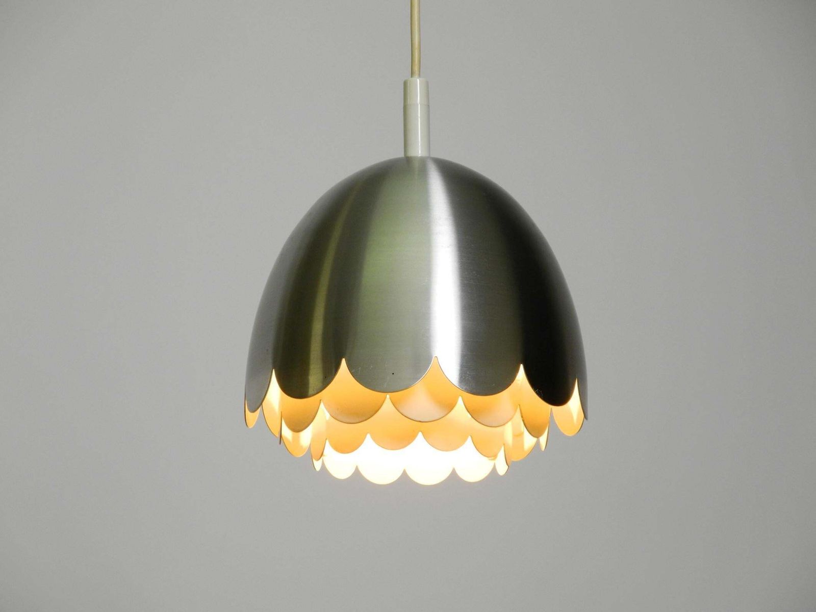 Small  1960s Space Age Pendant Lamp By Doria Made Of Aluminum And Metal photo 750.0