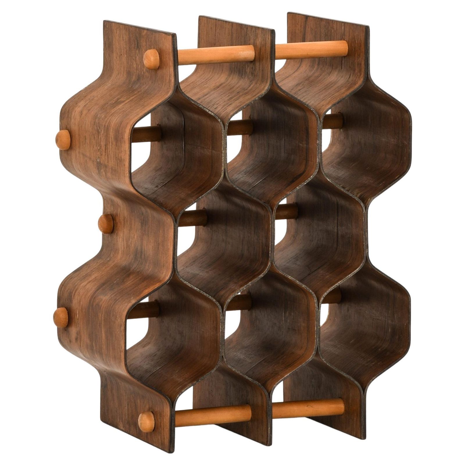 Wine Rack / Bottle Stand In Rosewood By Torsten Johansson, 1950's