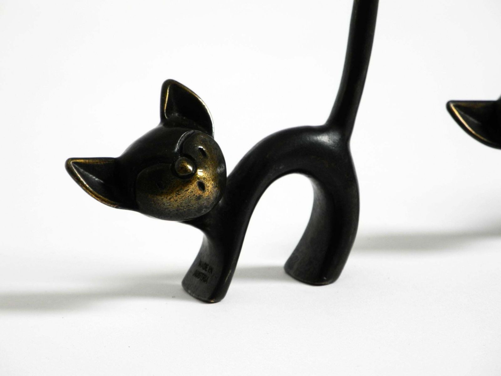 photo buy Two Mid Century Brass Cats As Ring Holders By Walter Bosse For Herta Baller