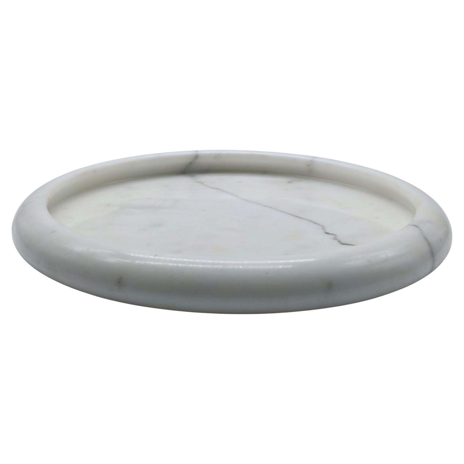 Sergio Asti For Up&Up Centerpiece In White Carrara Marble, Italy 1970s