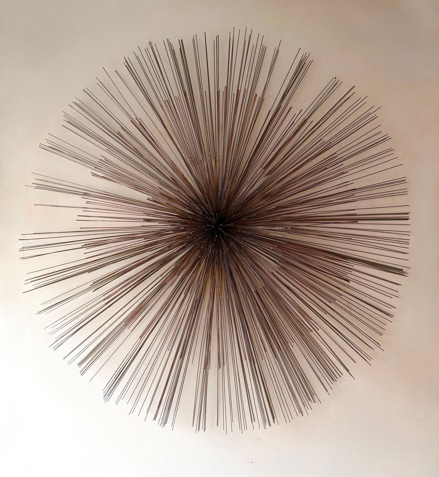 Large Metal Brass Abstract Wall Sculpture By Curtis Jere. USA, 1980s photo Art