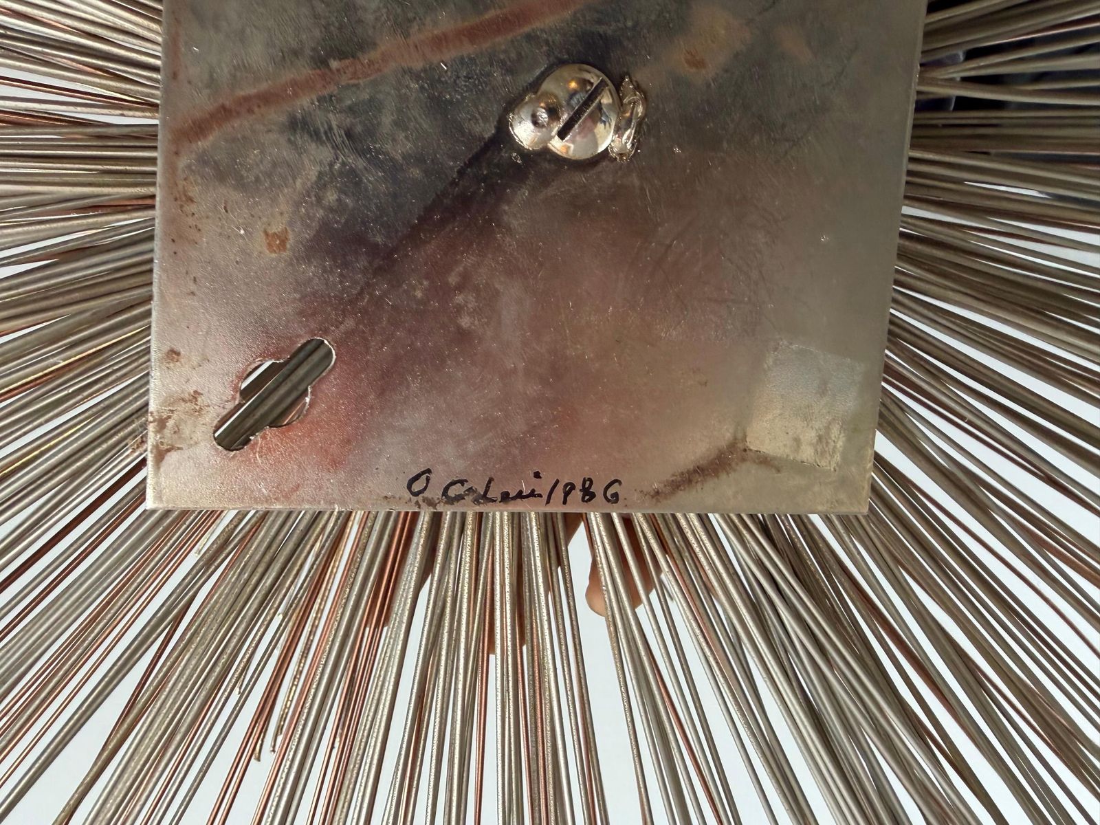 photo furniture Large Metal Brass Abstract Wall Sculpture By Curtis Jere. USA, 1980s