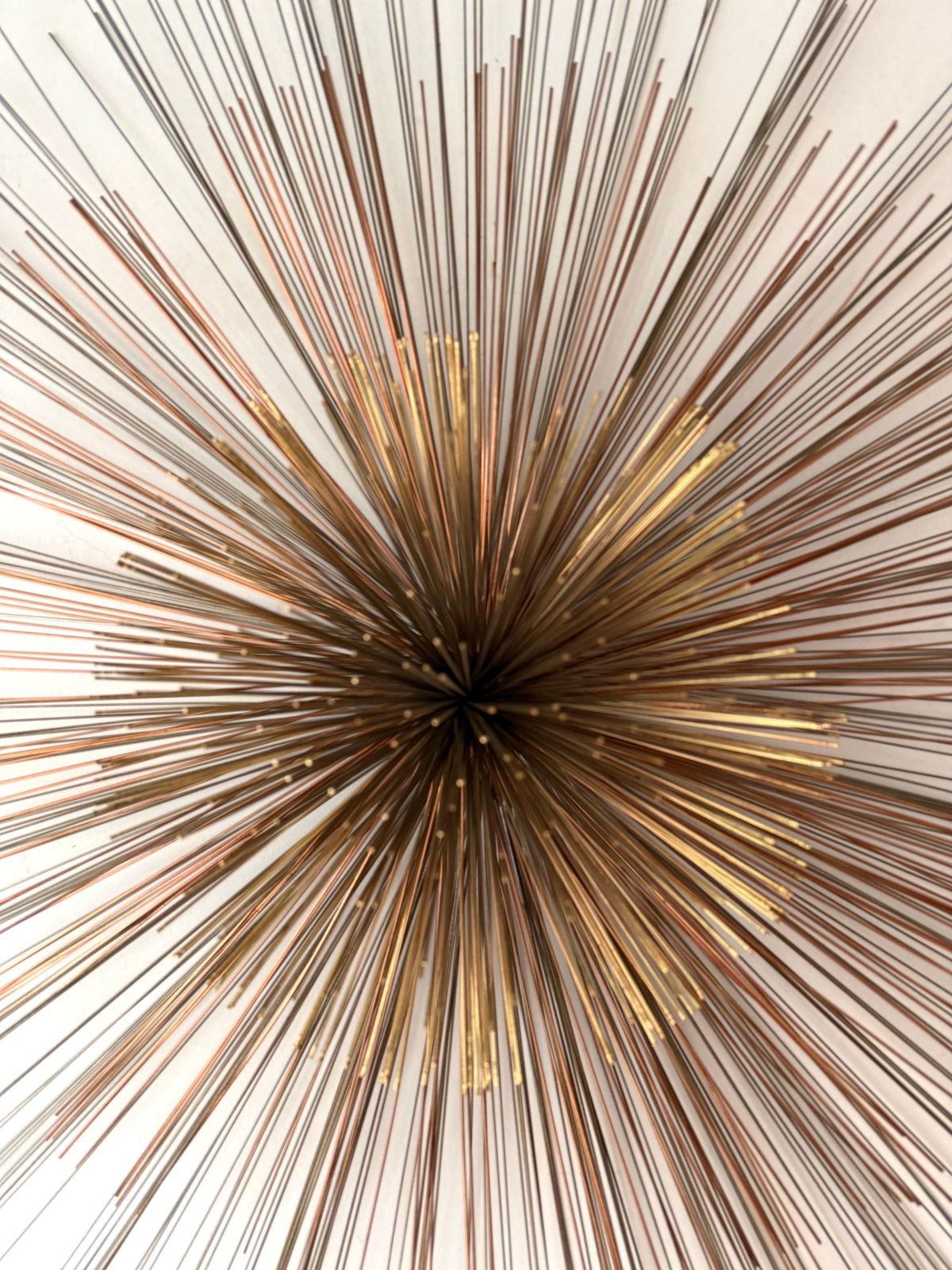 photo for sale Large Metal Brass Abstract Wall Sculpture By Curtis Jere. USA, 1980s