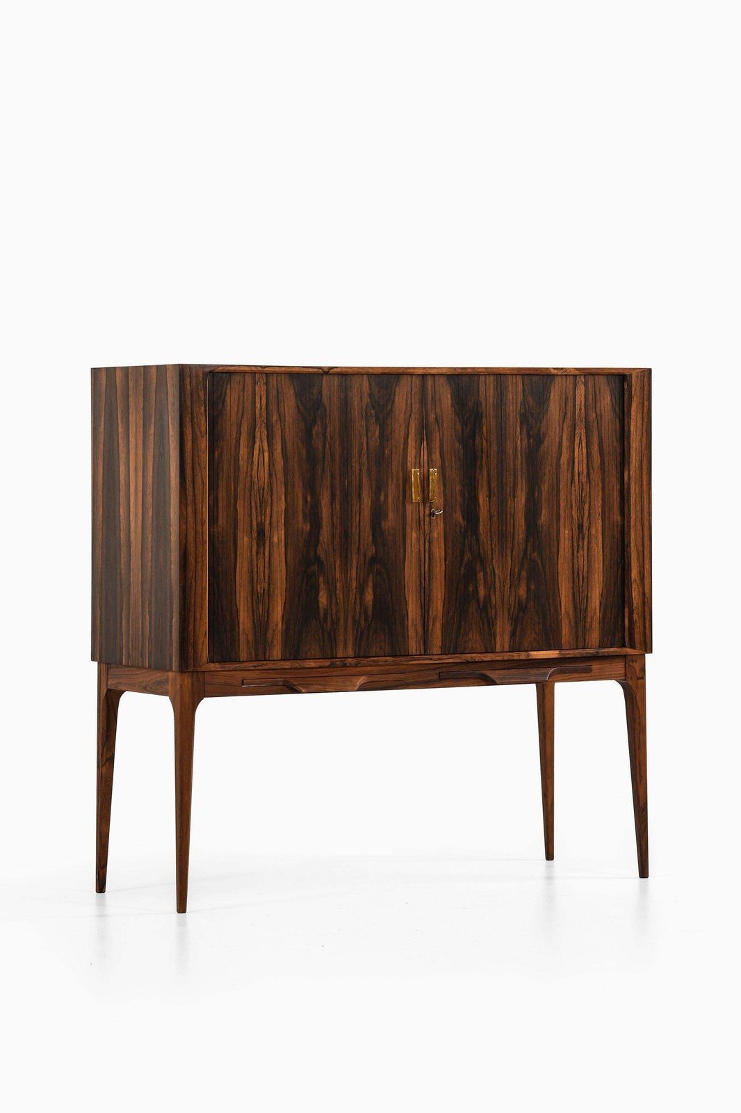 Bar Cabinet With Tambour Doors In Rosewood And Glass By Kurt østervig, 1960's photo furniture