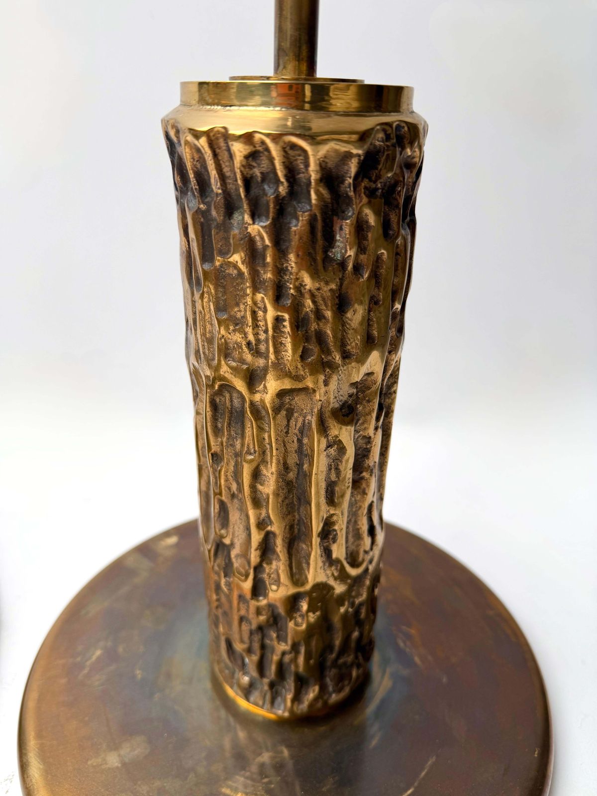 photo furniture Pair Of Brass Sculpture Lamps By Angelo Brotto For Esperia Italy, 1980s